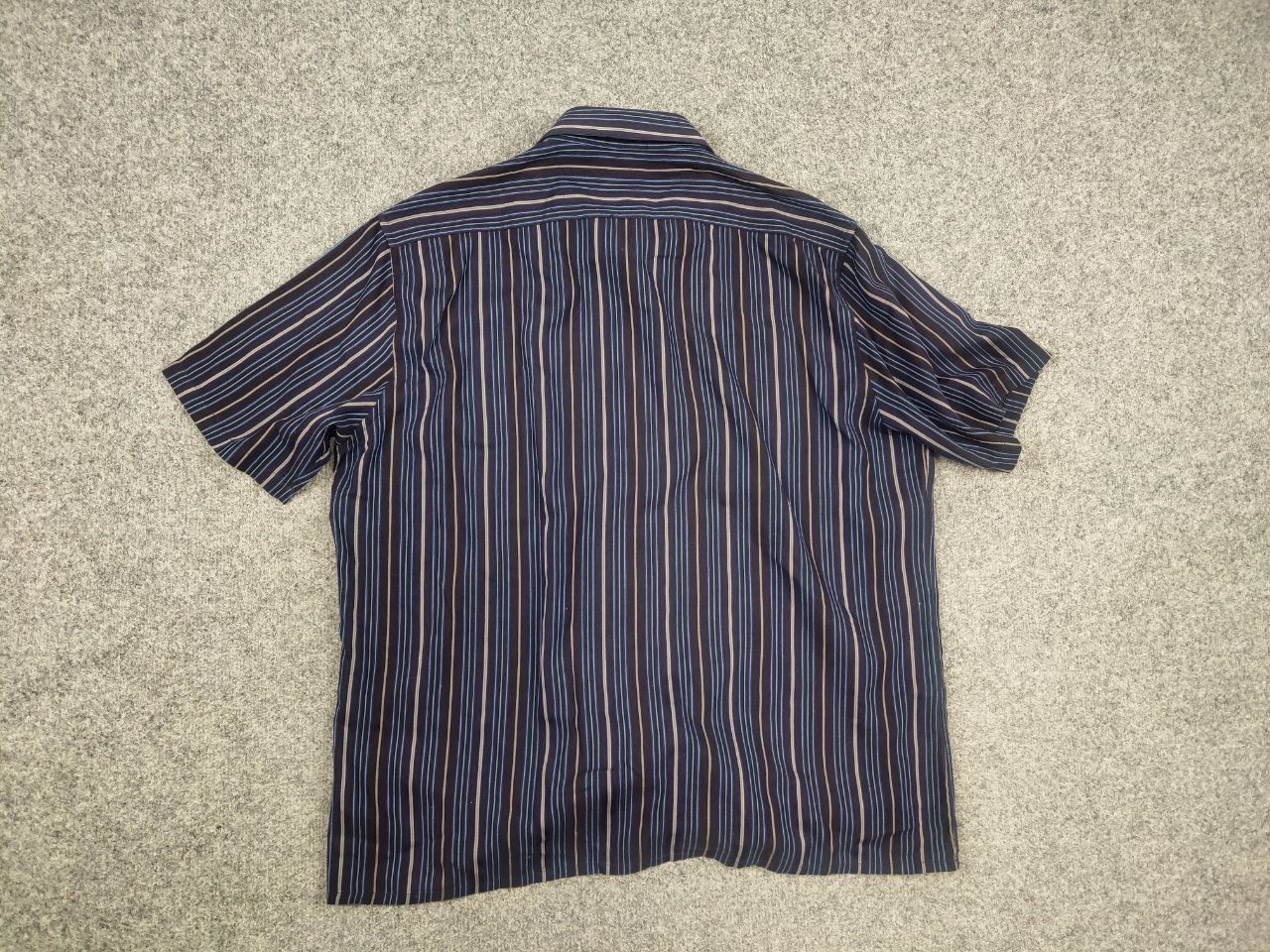 Yves Saint Laurent Yves Saint Laurent Vintage Striped Blue shirt short sleeves Size US XL / EU 56 / 4 - 8 Thumbnail