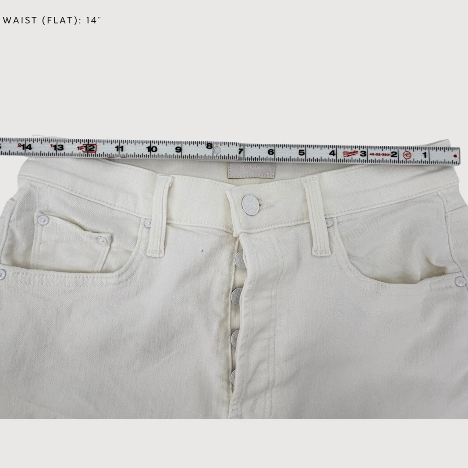 MOTHER Mother The Tripper Ankle Fray Jeans White 28 Size 28" / US 6 / IT 42 - 8 Thumbnail