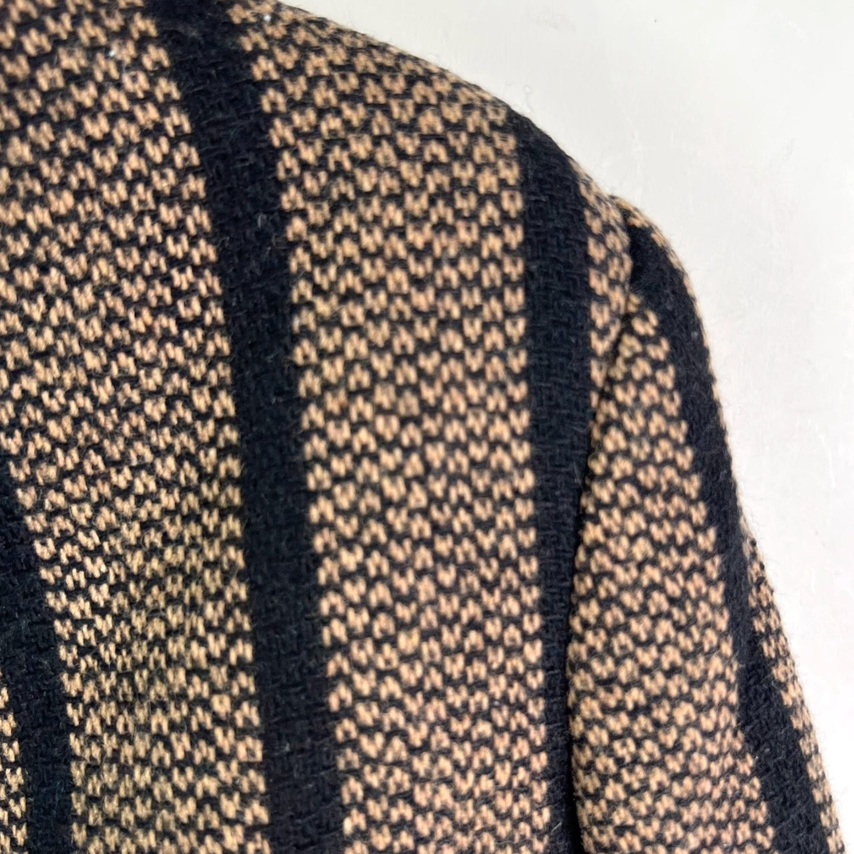 Kasper VINTAGE Kasper for A.S.L. Wool Blend Striped Blazer Womens Size 8 Brown Size M / US 6-8 / IT 42-44 - 2 Thumbnail
