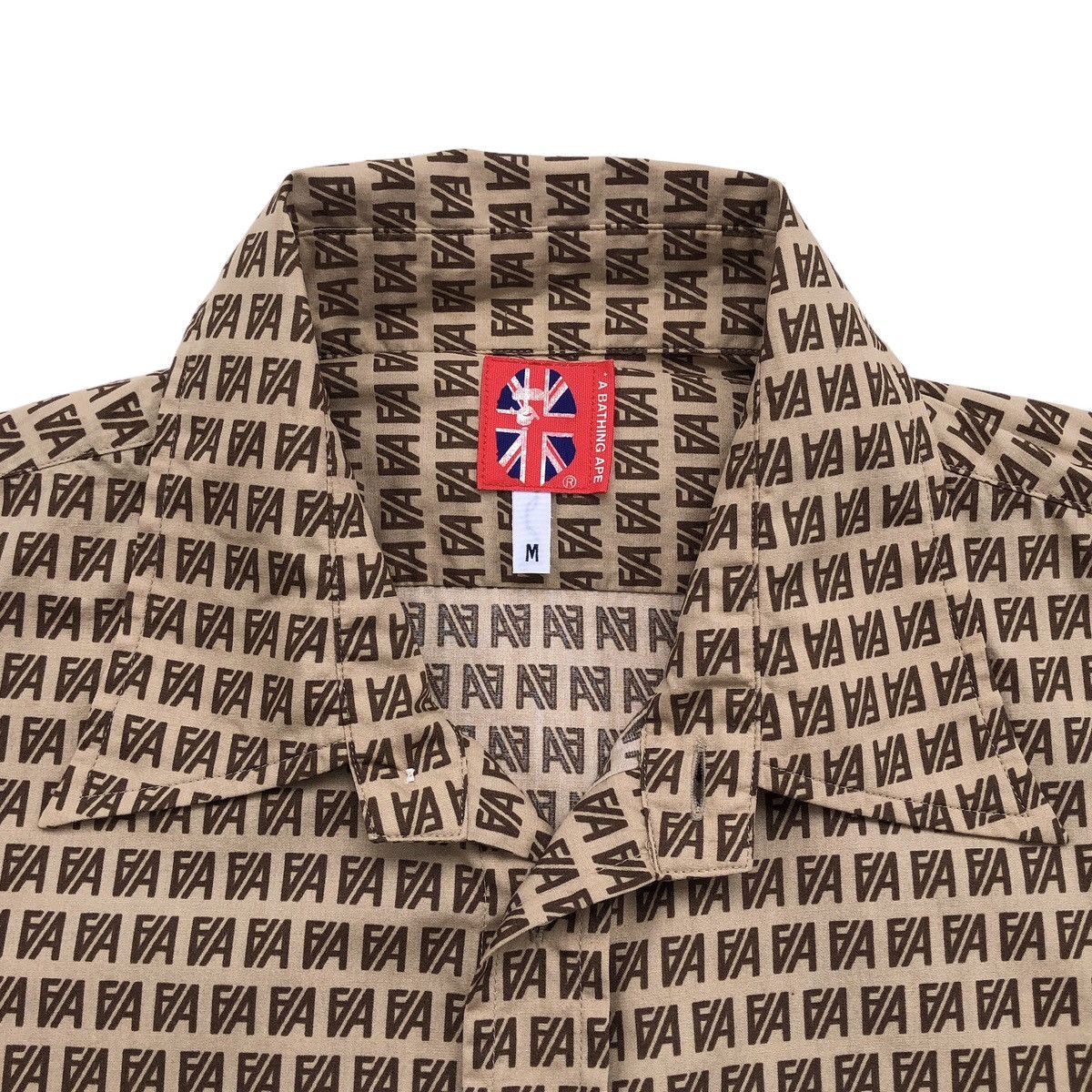 Bape BA Monogram Button Up S/S Shirt Size US M / EU 48-50 / 2 - 9 Thumbnail