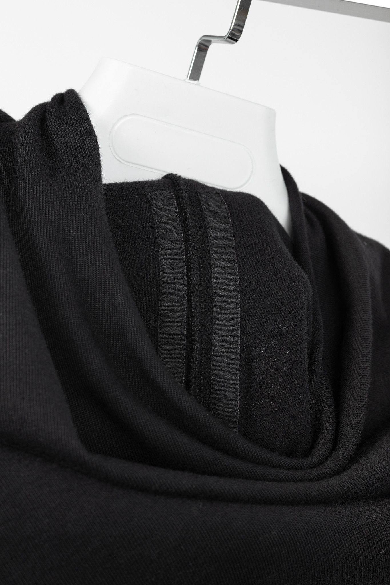 Rick Owens Drkshdw Rick Owens DRKSHDW AW/14 Black Cotton Long-Sleeve Midi Dress Size M / US 6-8 / IT 42-44 - 7 Thumbnail