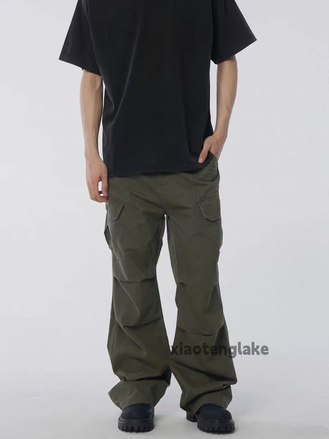 Designer × Vintage washed faded cleanfit yuppie utility pleated cargo pants Size US 28 / EU 44 - 6 Thumbnail