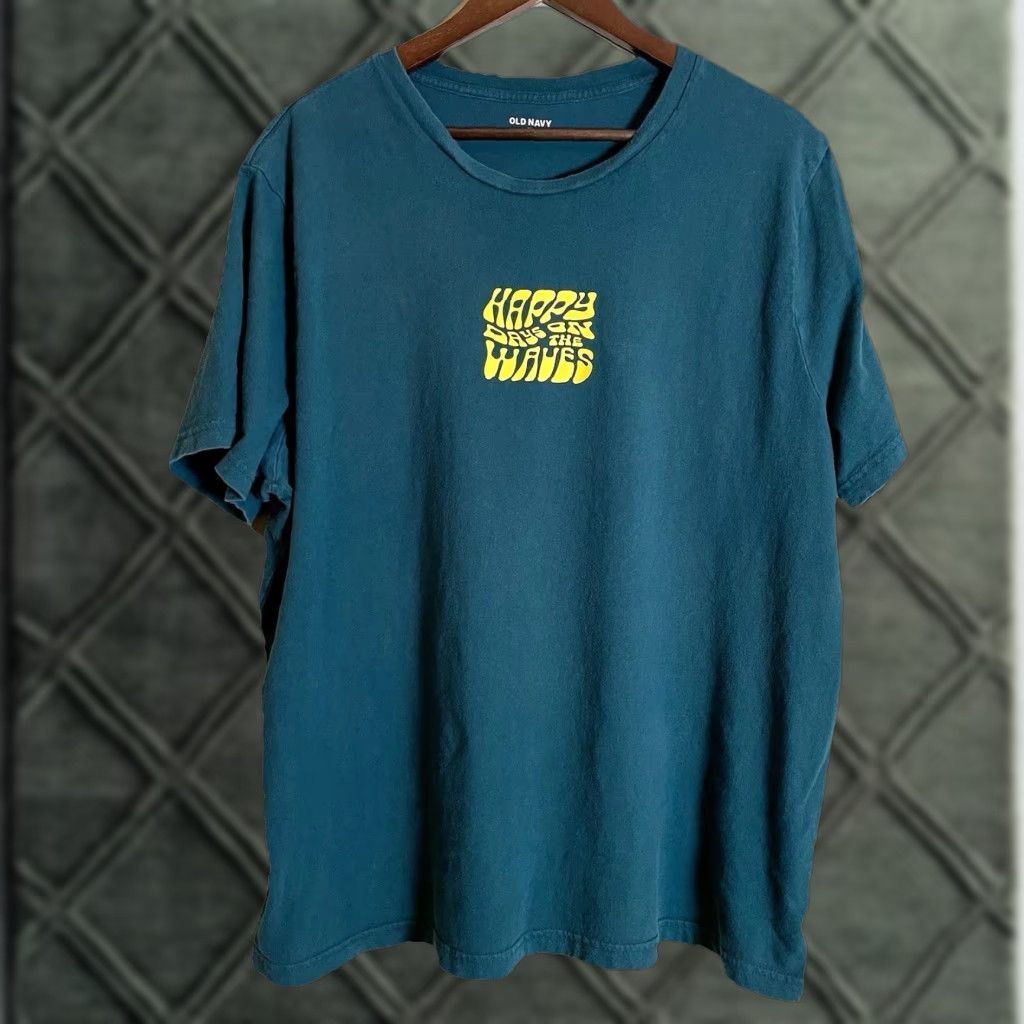 Altea On Surfing Tee Happy Days On The Waves Teal Short Sleeve T-shirt XXL Beach Surfer Clothing Men T-Shirt Size US XXL / EU 58 / 5 - 1 Thumbnail
