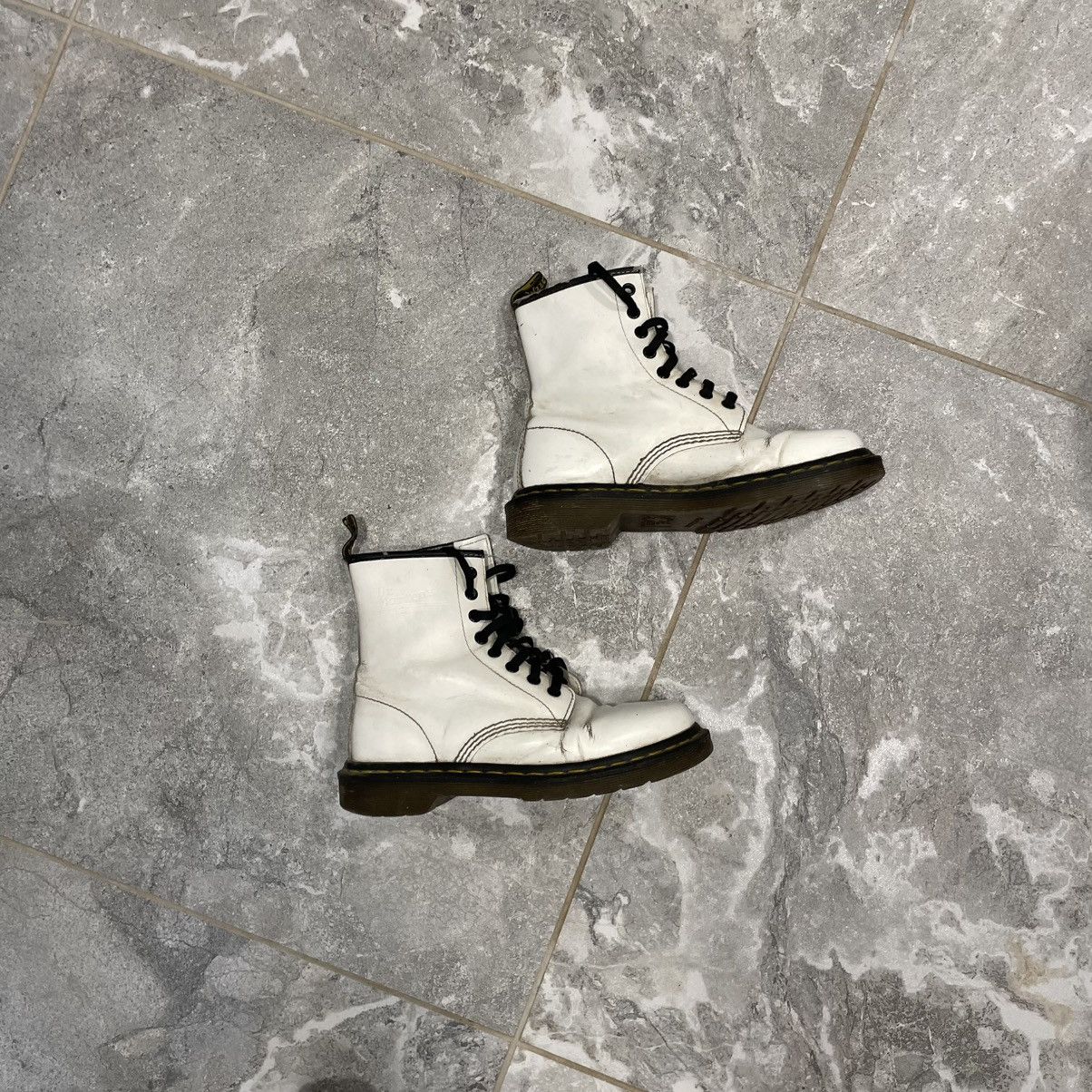 Dr. Martens Dr Martens boots white shoes sneakers high rock punk goth Size US 8 / IT 38 - 1 Thumbnail