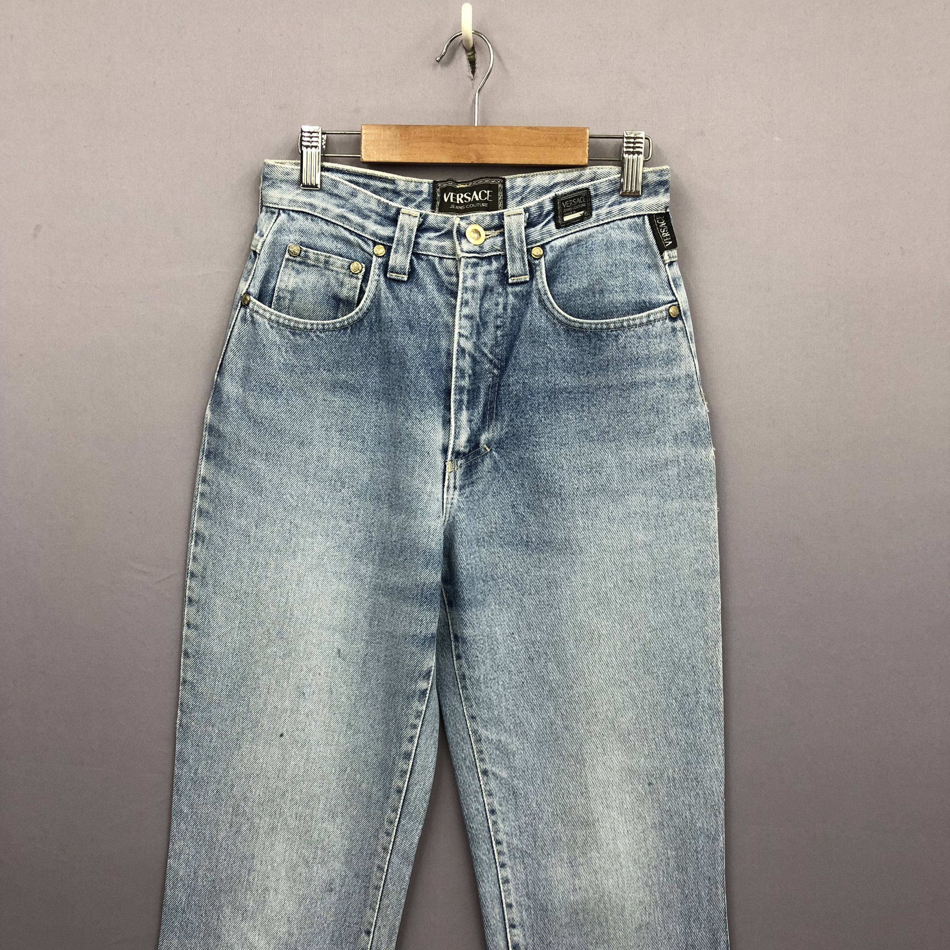 Versace Vintage 90s Versace Jeans Versace Medusa Light Wash Denim Size 26" / US 2 / IT 38 - 3 Thumbnail