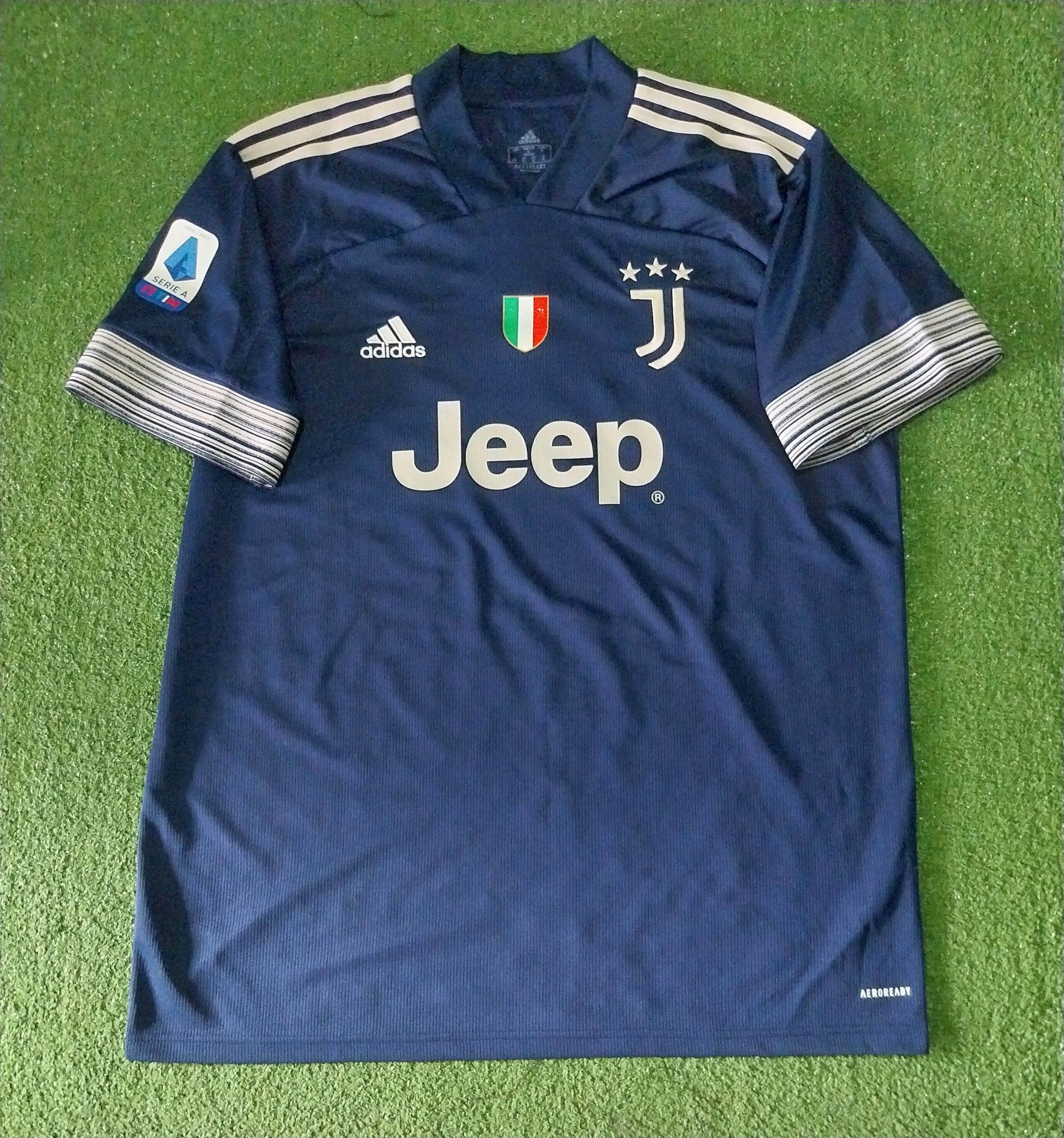 image of Adidas x Soccer Jersey Juventus Away 2020/2021 Cristiano Ronaldo Jersey Football in Navy (Size XL)