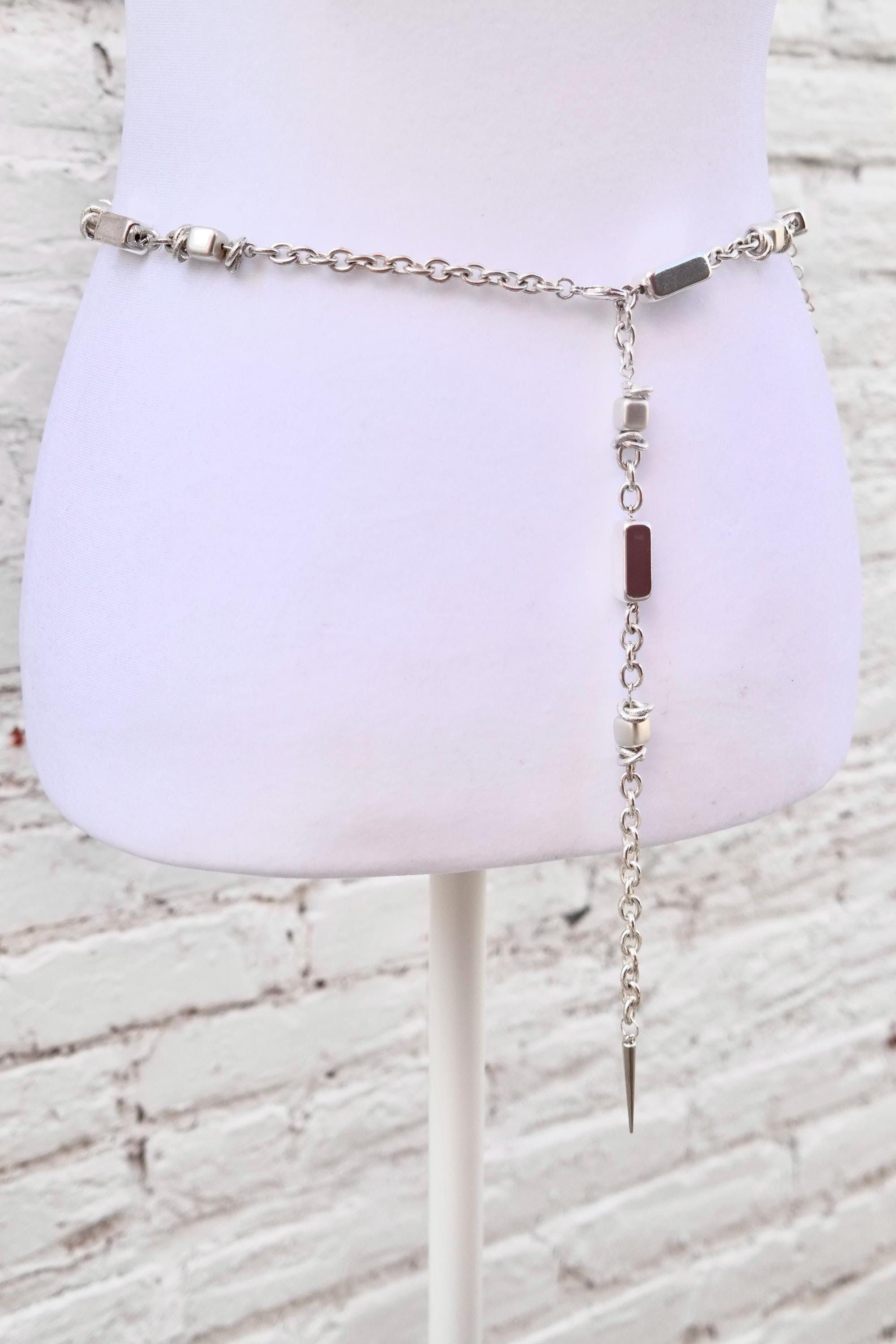 Handmade Edgy Silver Waist Chain Size ONE SIZE - 6 Thumbnail