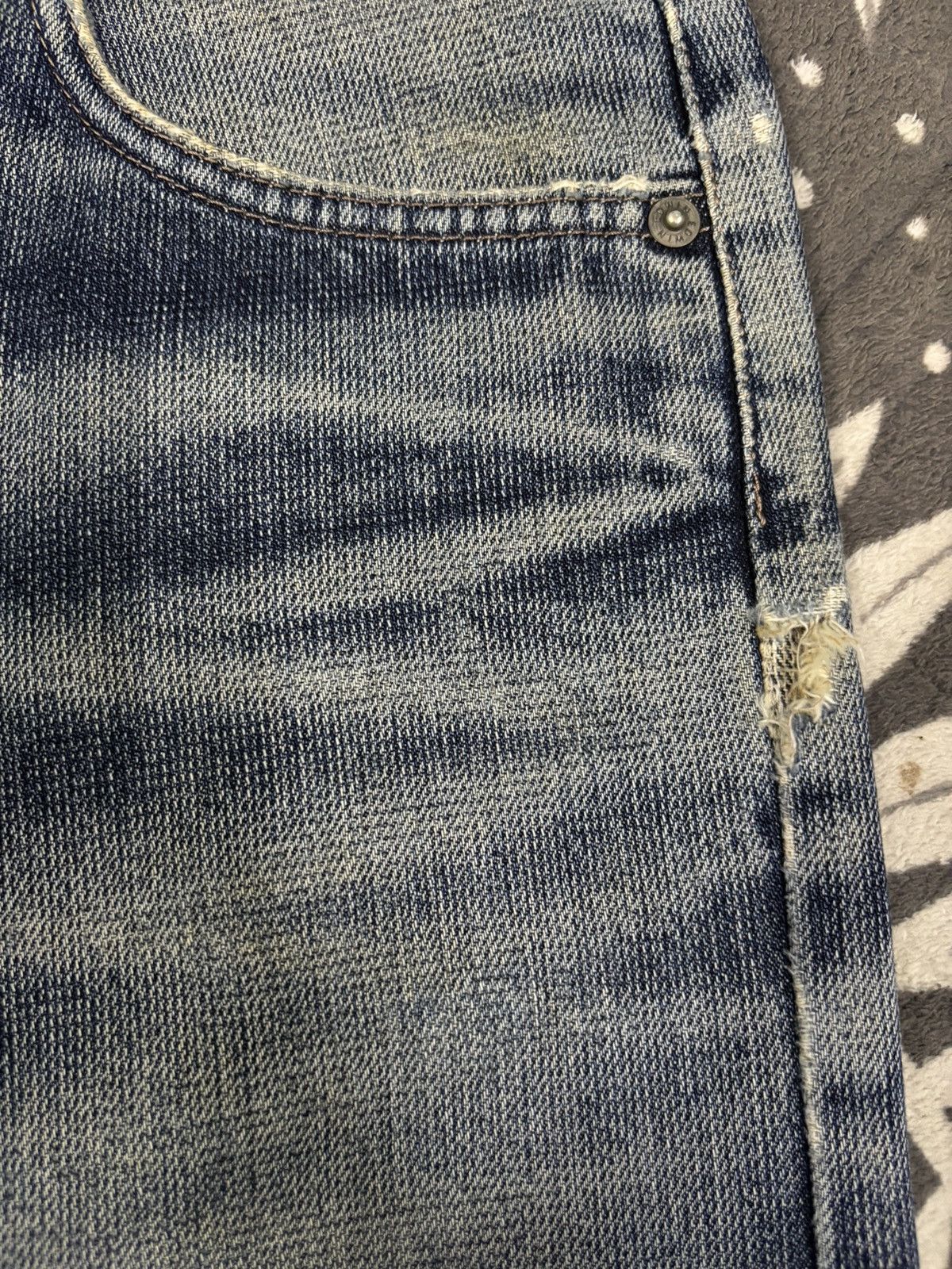 Edwin Edwin EZ-503 E Function Whiskers Rusty Wash Loose Fit Jeans Size US 29 - 5 Thumbnail