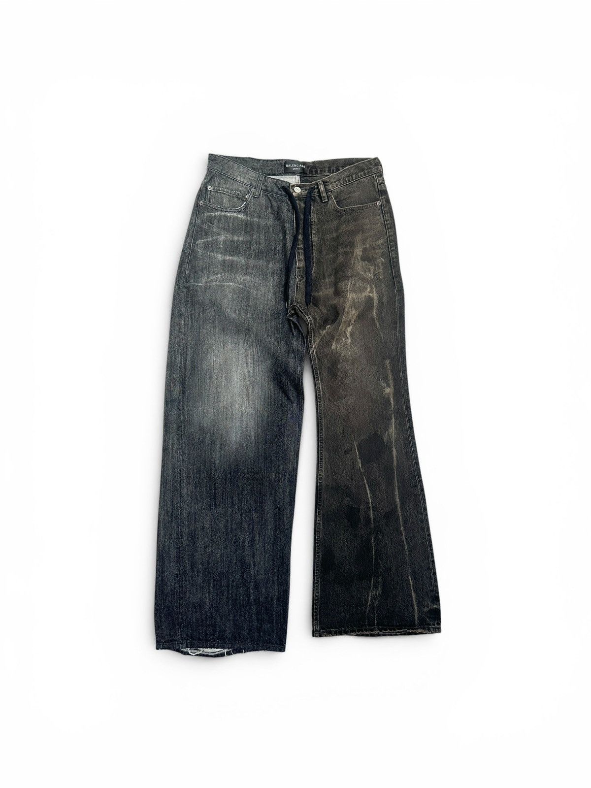 Balenciaga Balenciaga 50/50 Baggy & Flare Denim Pants Size US 30 / EU 46 - 1 Thumbnail