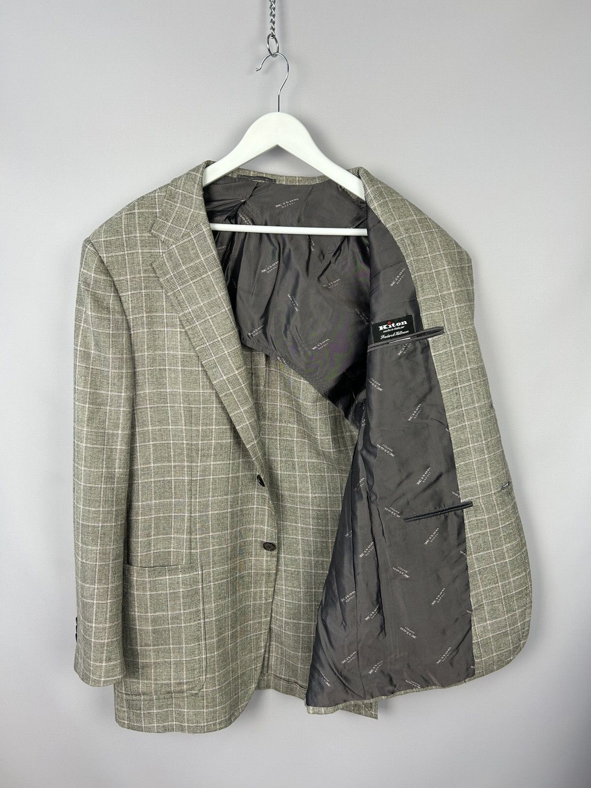 Designer × Kiton Kiton Sport Coat Cashmere Linen Silk Blazer Sz 55IT 45US/UK Size 44R - 12 Thumbnail