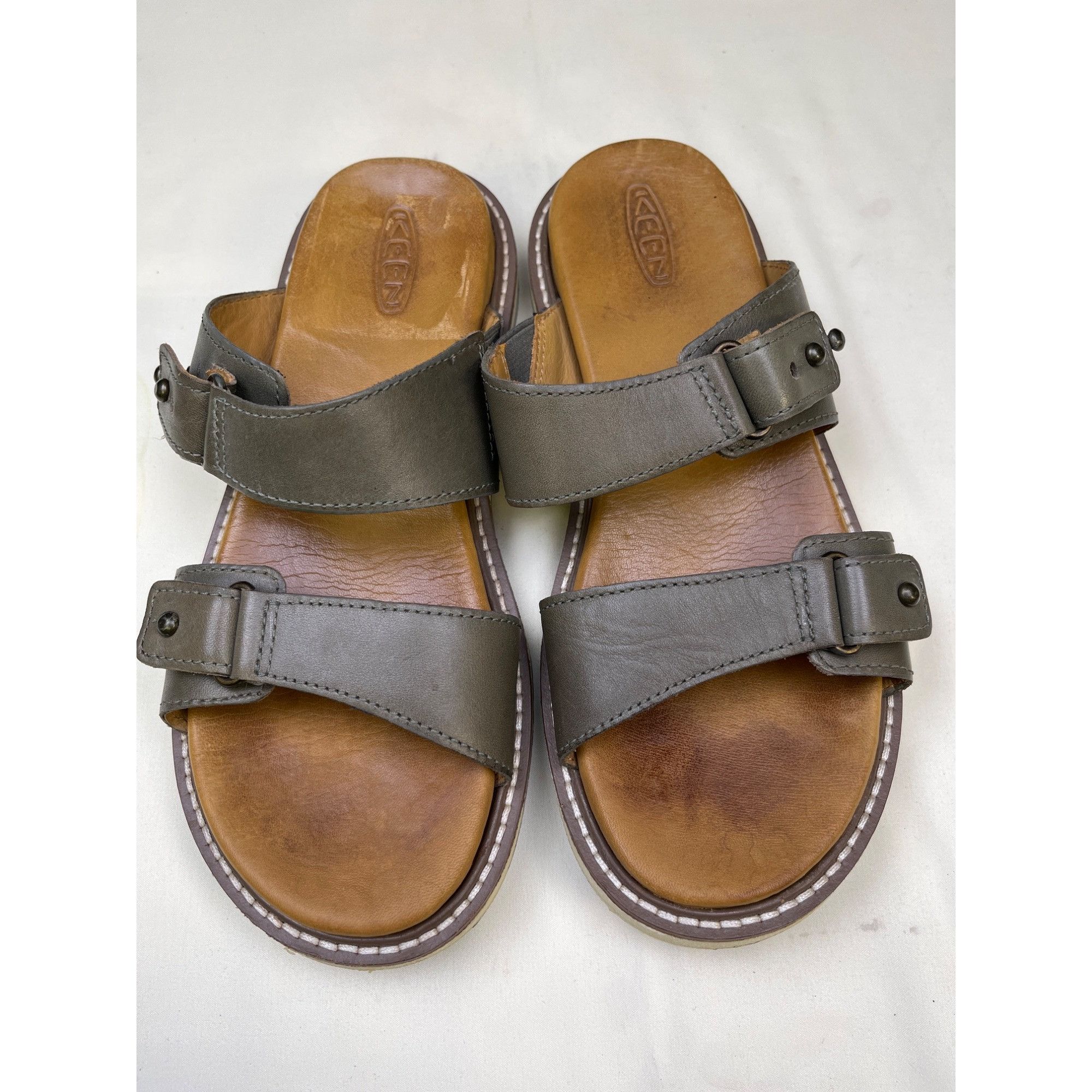 KEEN Keen Women's Silver Slide Birch Leather Sandals/Shoes Size6 Size US 6 / IT 36 - 1 Thumbnail