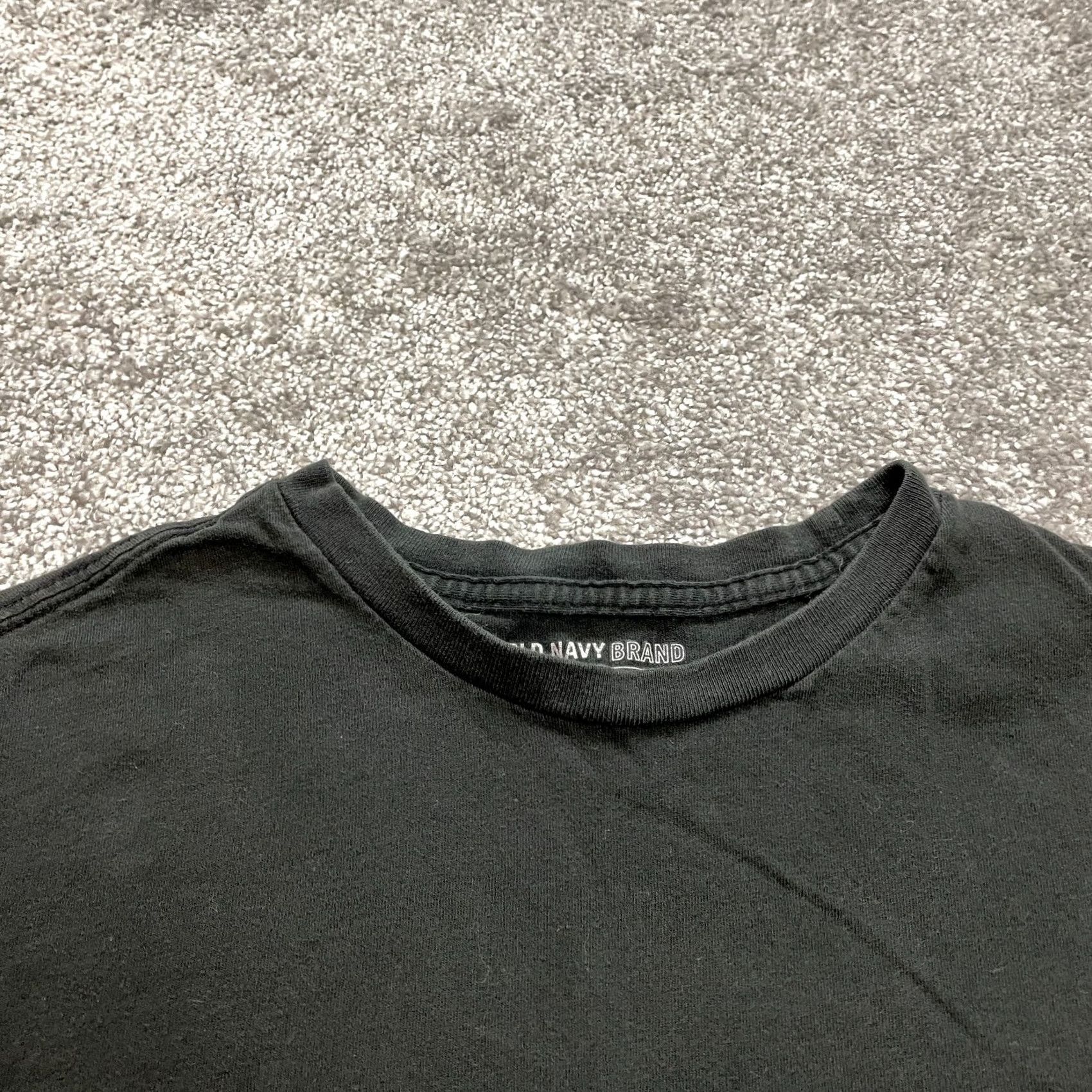 Old Navy Old Navy Shirt Adult Medium Black Solid Cotton Long Sleeve Crew Tee Size US M / EU 48-50 / 2 - 2 Thumbnail