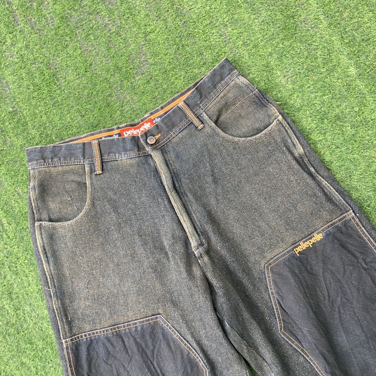 Pelle Pelle PELLE PELLE DOUBLE KNEES DENIM Size US 35 - 3 Thumbnail