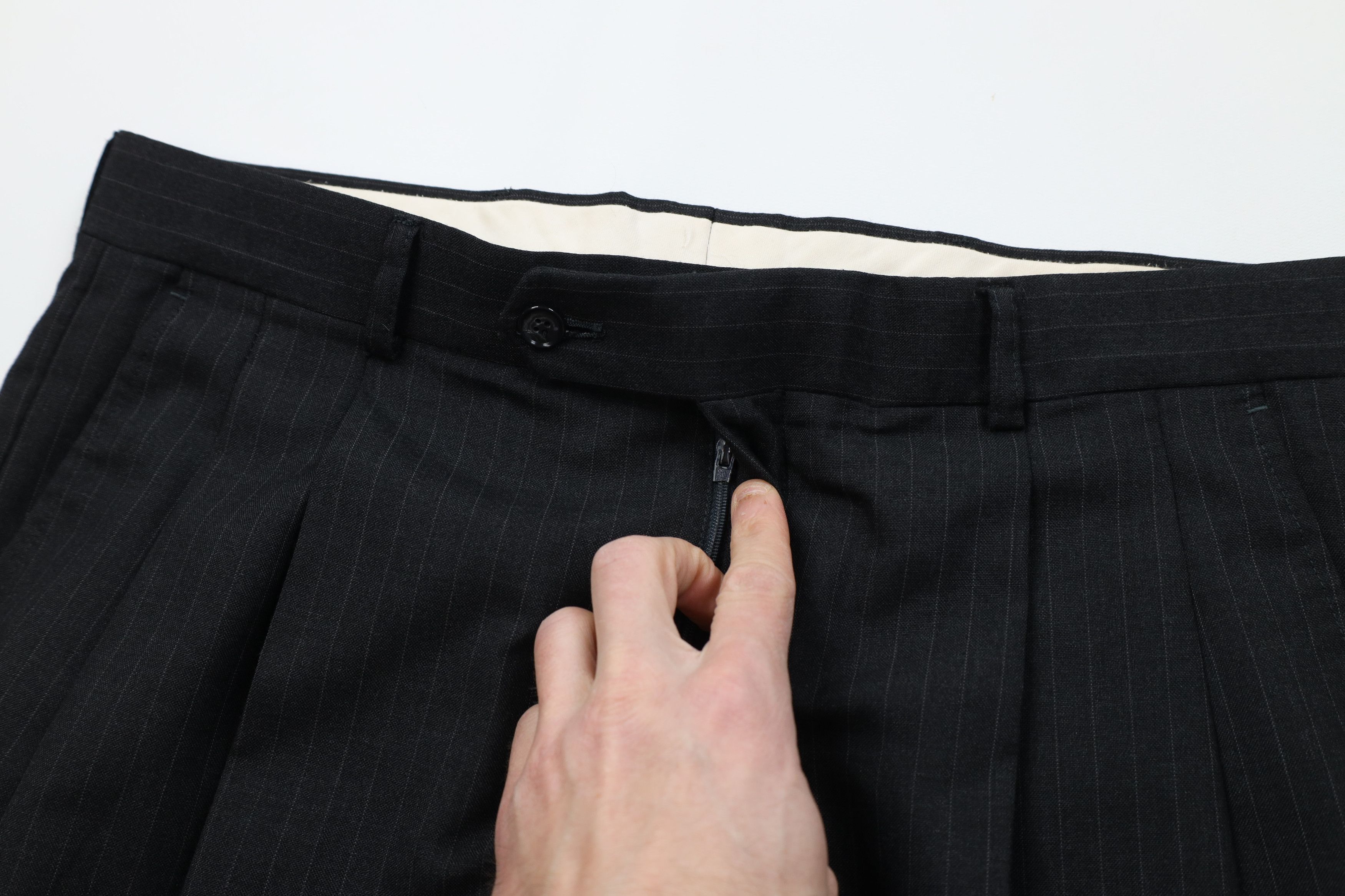 Vintage Vintage 90s Streetwear Blend Pinstriped Wide Leg Chino Pants Size US 34 / EU 50 - 7 Thumbnail