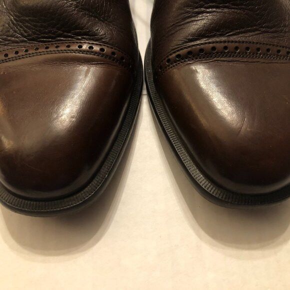 Mezlan MEZLAN MEN'S BROWN LEATHER LACE UP DRESS SHOES SIZE: 8 Size US 8 / EU 41 - 4 Thumbnail