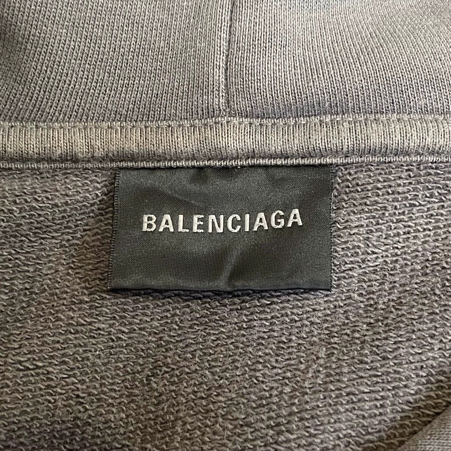 Balenciaga balenciaga gray logo hoodie sweatshirt for women Size US S / EU 44-46 / 1 - 5 Thumbnail