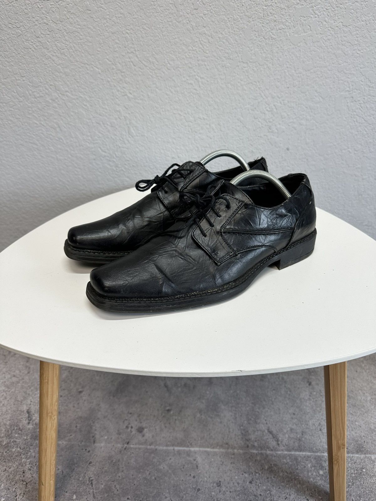 Japanese Brand VTG Black Leather Lace Up Boots Carol Christian Poell Style Size US 11 / EU 44 - 4 Thumbnail