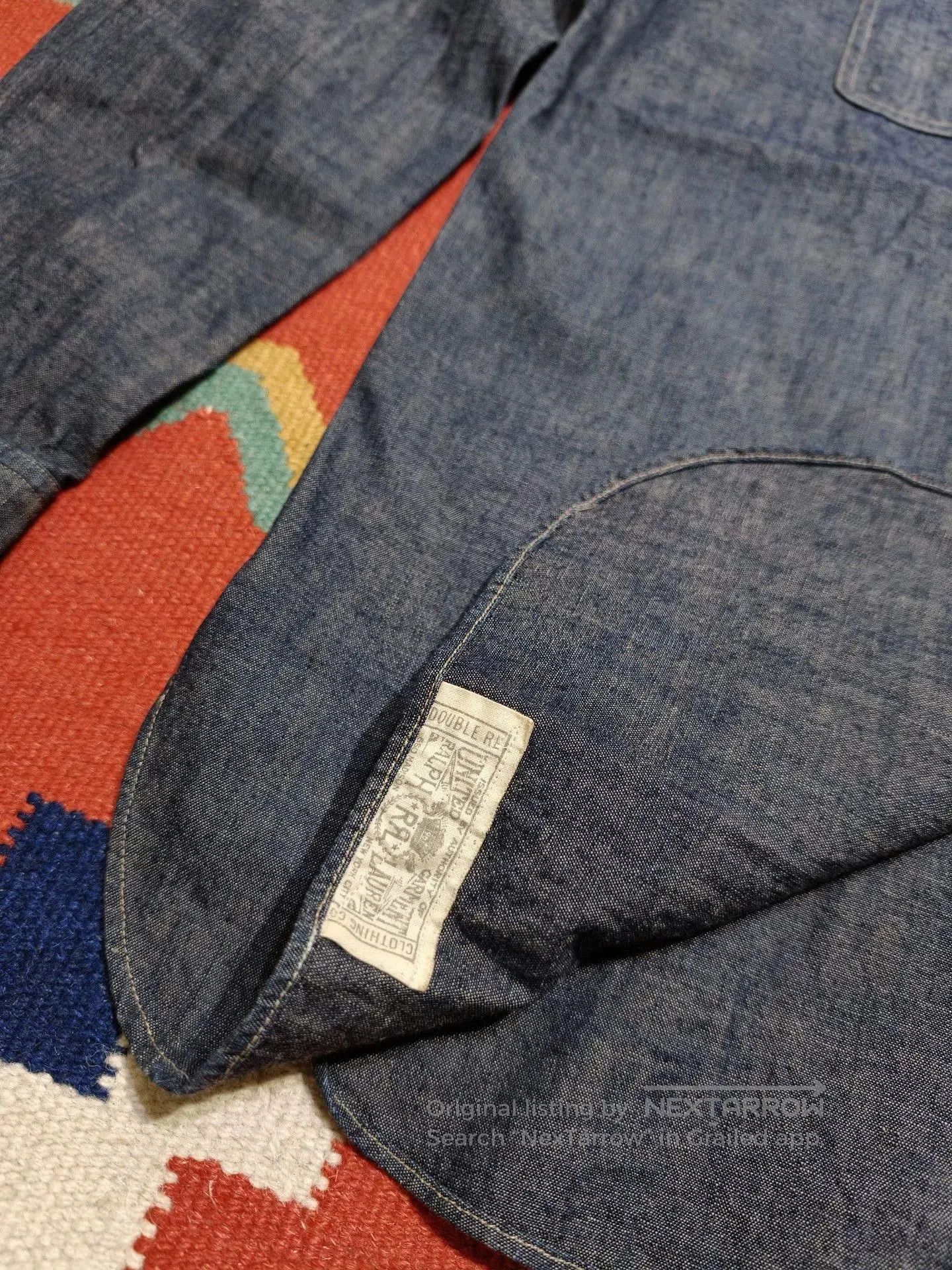 RRL Ralph Lauren RRL Double RL Denim Oxford Work Shirt. Size US M / EU 48-50 / 2 - 3 Thumbnail