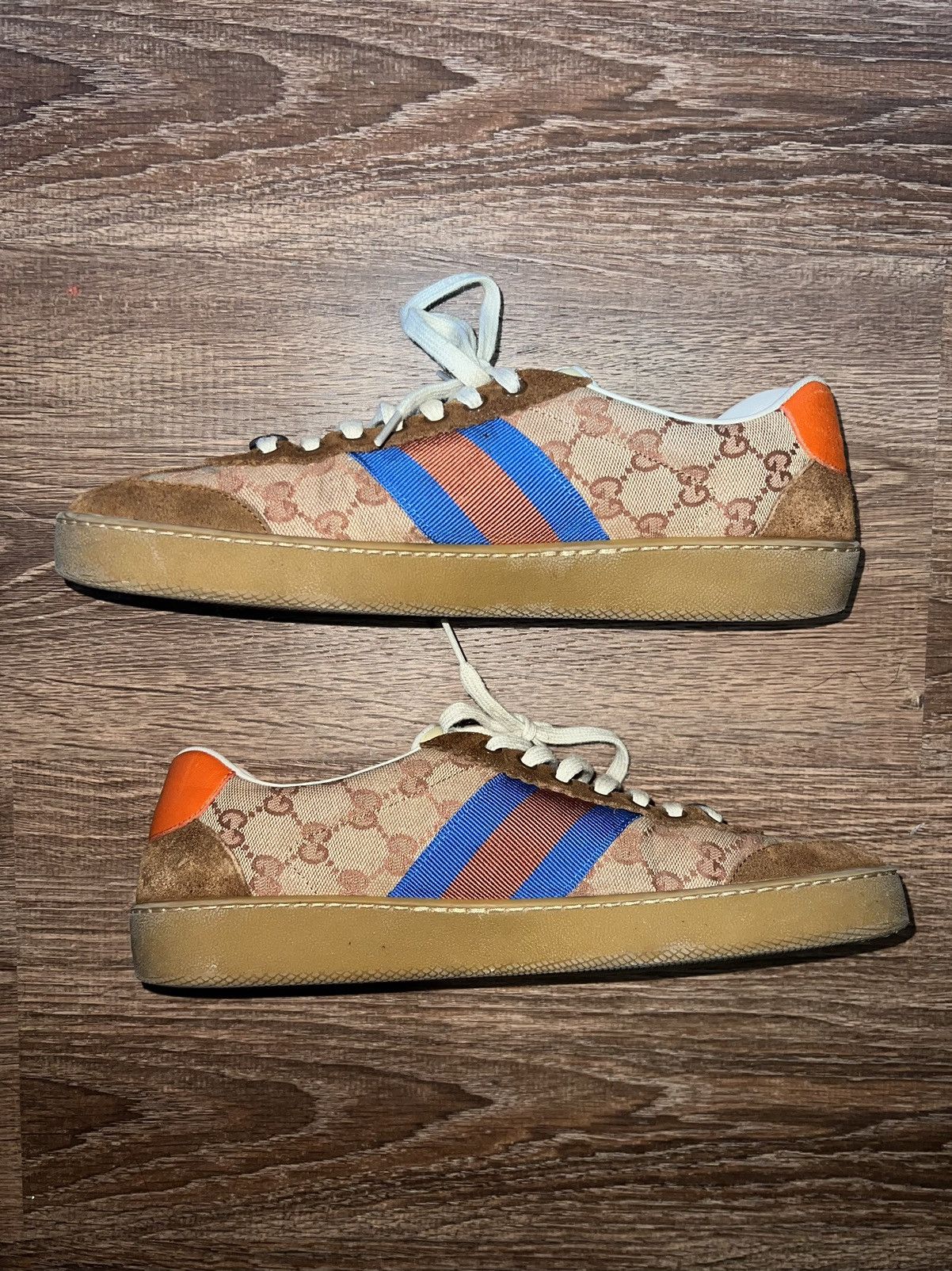 Gucci × Vintage Gucci G74 'Brick Red Beige' Size US 9.5 / EU 42-43 - 2 Thumbnail