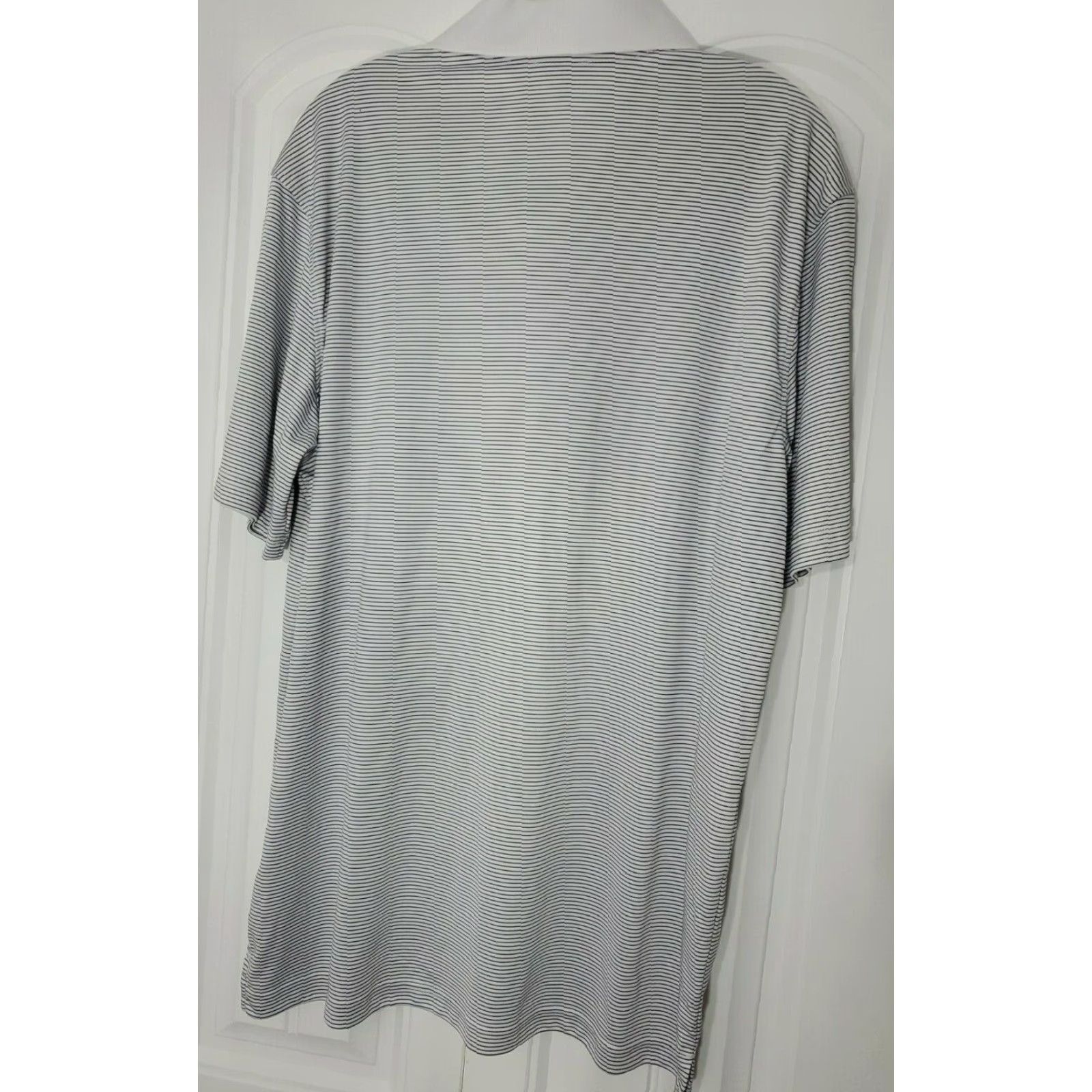 Vintage Slazenger Golf Polo Shirt Mens XL Striped Wicking Short Sleeve Golf Core / White Black Stripe / 21 in Chest / 29.5 in Length Size US XL / EU 56 / 4 - 5 Thumbnail