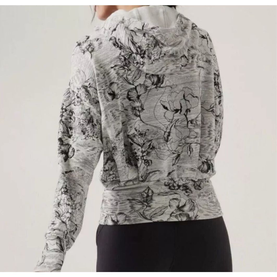 Athleta ATHLETA Balance Eden Floral Zipped Jacket Hoodie Sweatshirt Sz M Size M / US 6-8 / IT 42-44 - 2 Thumbnail