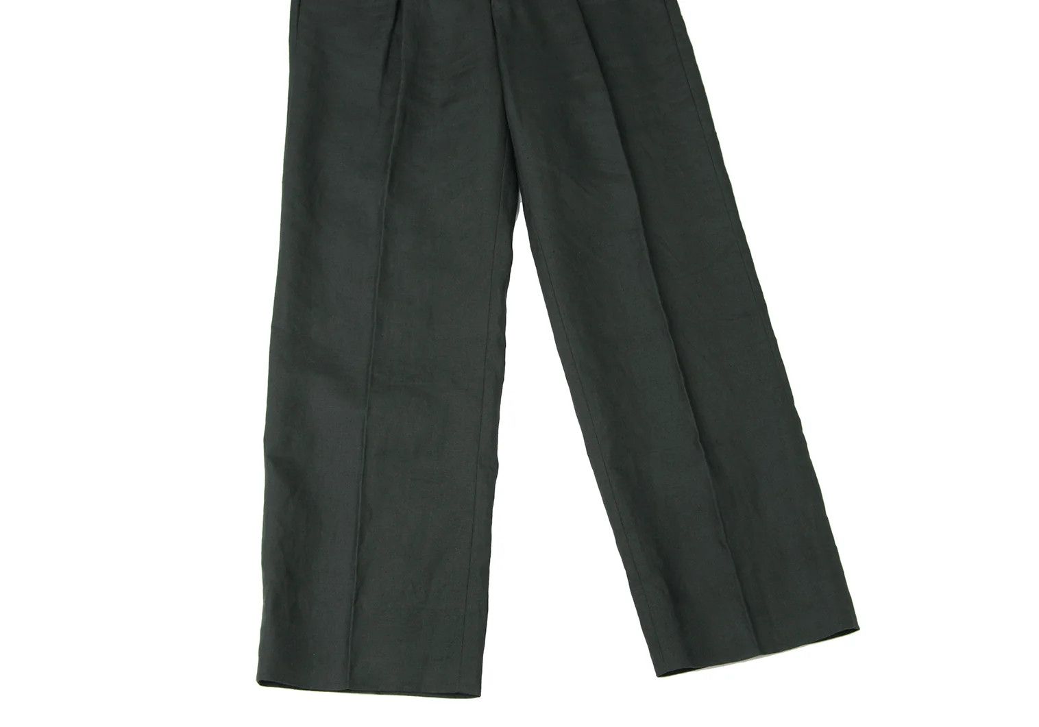 Armani Collezioni Linen Tuck Pants in Green, Size M Size US 26 / EU 42 - 7 Thumbnail
