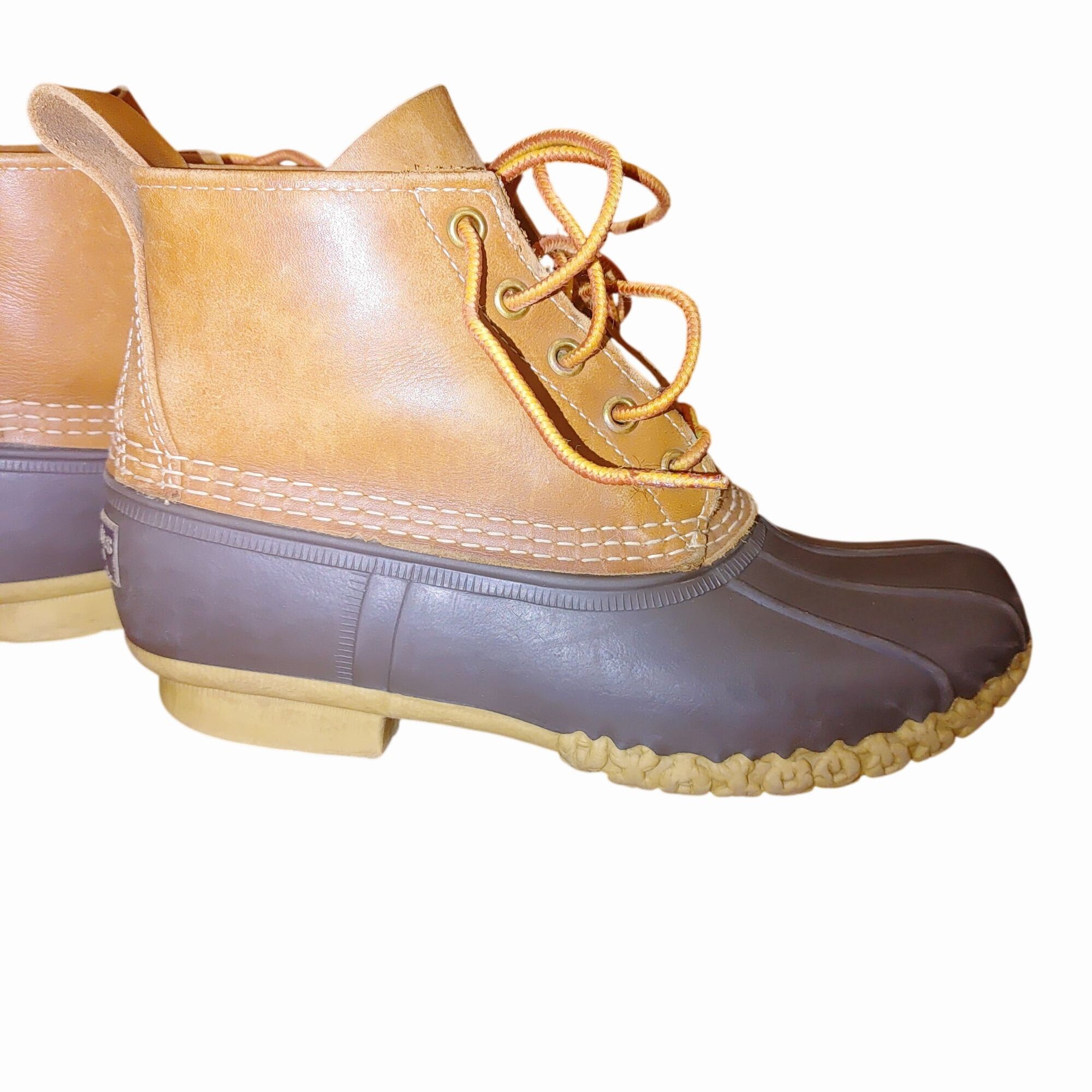 L.L. Bean LL Bean Boots 6 Inch Vintage Duck Brown Leather Rubber Lace Size US 7 / EU 40 - 12 Thumbnail
