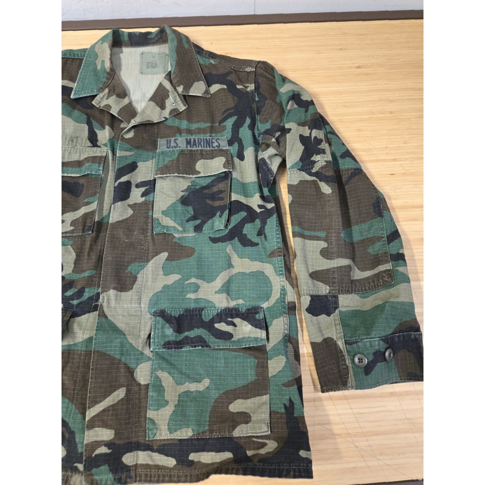 Vintage VINTAGE U.S. Marines Woodland Camo Jacket Mens M Long Camouflage Military 90s Size US M / EU 48-50 / 2 - 2 Thumbnail
