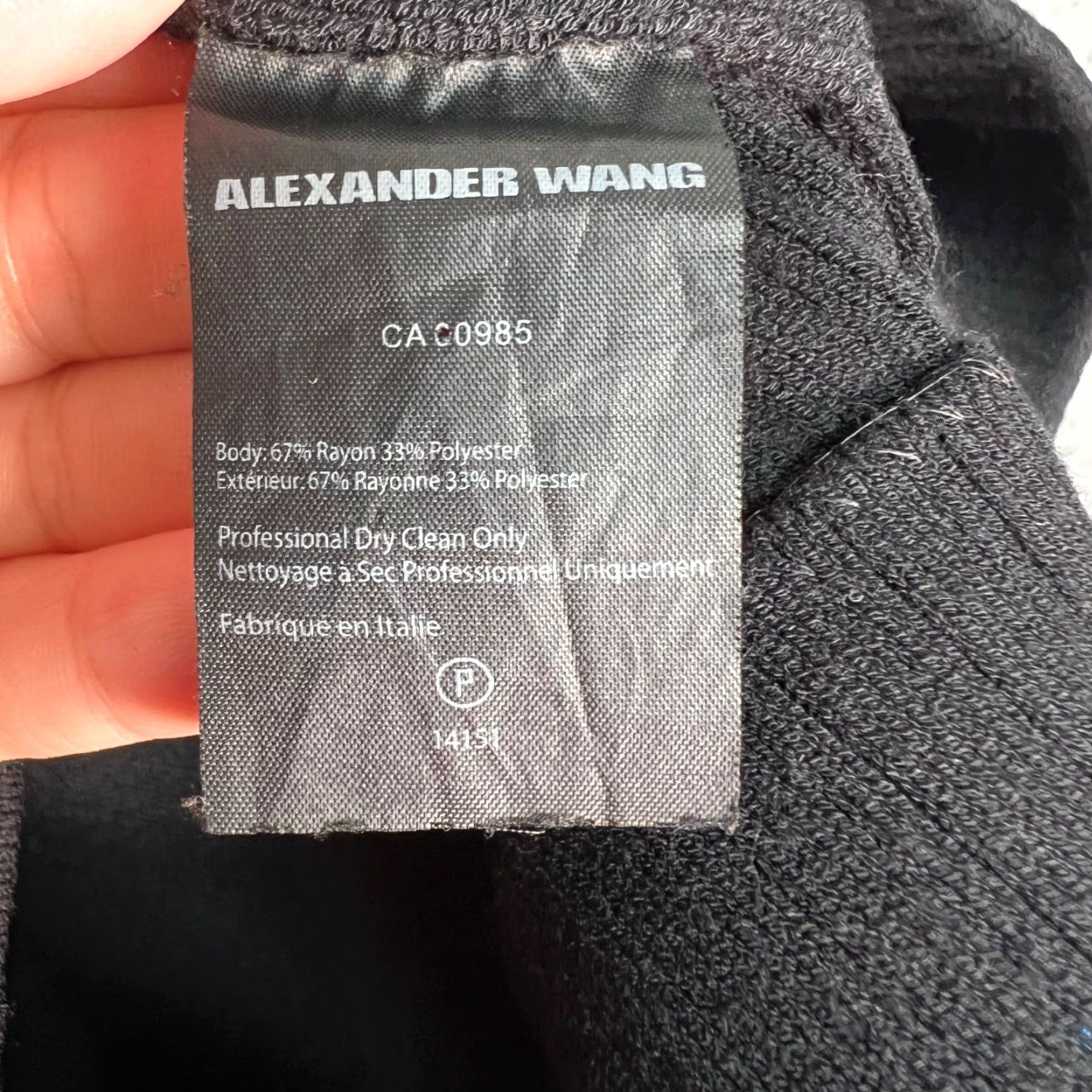 Alexander Wang Alexander Wang Black Ribbed Knit Short Sleeve Bodycon Dress Size XS Size 26" / US 2 / IT 38 - 4 Thumbnail
