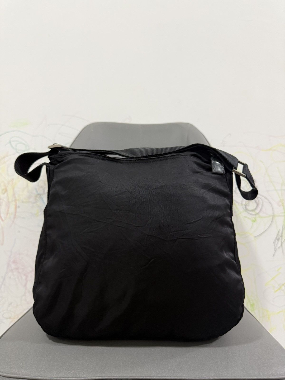 Prada Vintage Prada Black Medium Sling Shoulder Nylon Bag Size ONE SIZE - 2 Thumbnail
