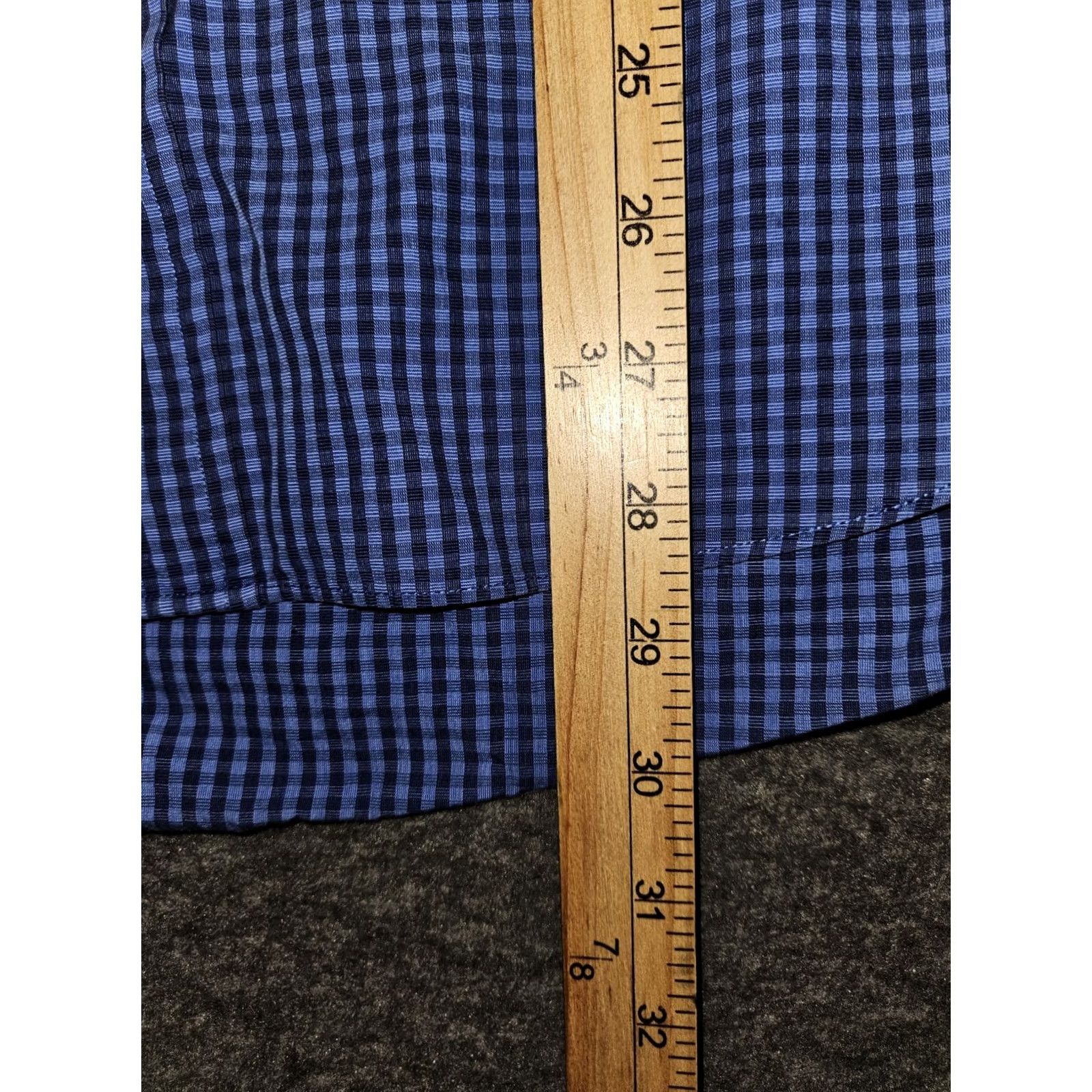 Tommy Hilfiger VINTAGE Tommy Hilfiger Button-Up Shirt Men's 16.5 34-35 Blue Check Long Sleeve Size US XL / EU 56 / 4 - 4 Thumbnail