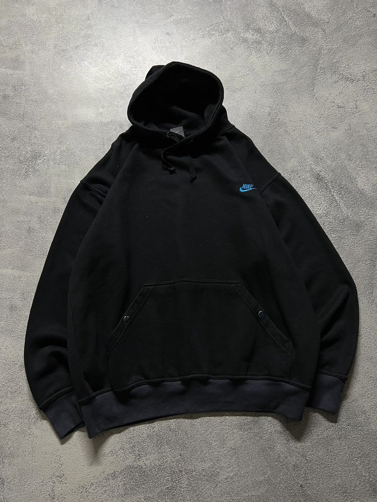 Nike × Vintage Vintage Y2k Nike 🖤 Basic Blank Hoodie 00’s Size US L / EU 52-54 / 3 - 4 Thumbnail