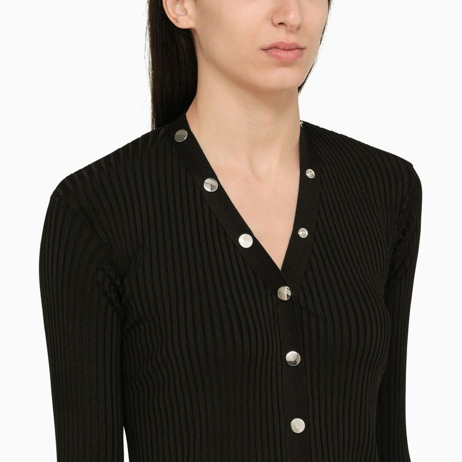 The Attico o1d2blof1024 Cardigan in Black Size S / US 4 / IT 40 - 4 Thumbnail