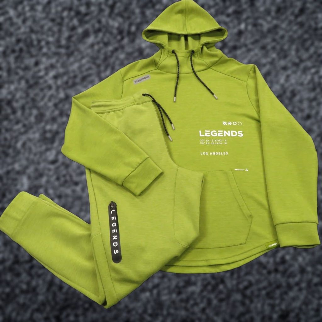 Vintage Legends Hawthorne Track Sweat Suit Men Large Hoodie Jogger Pant Hooded Tech Knit Size US L / EU 52-54 / 3 - 1 Thumbnail