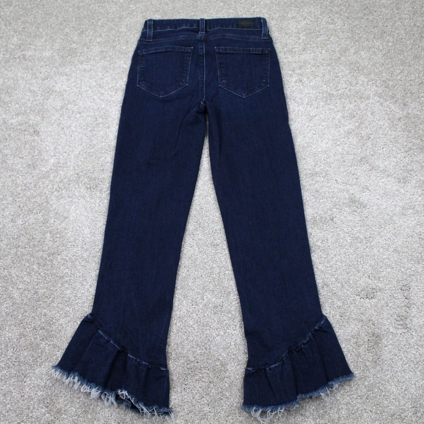 Paige Paige Merritt Flora Jeans Womens 24 Blue City USA 27 Inseam Stretch Denim Straight 5-Pocket 95% Cotton 4% Spandex 1% Elastane Size 42" / US 20 - 6 Thumbnail