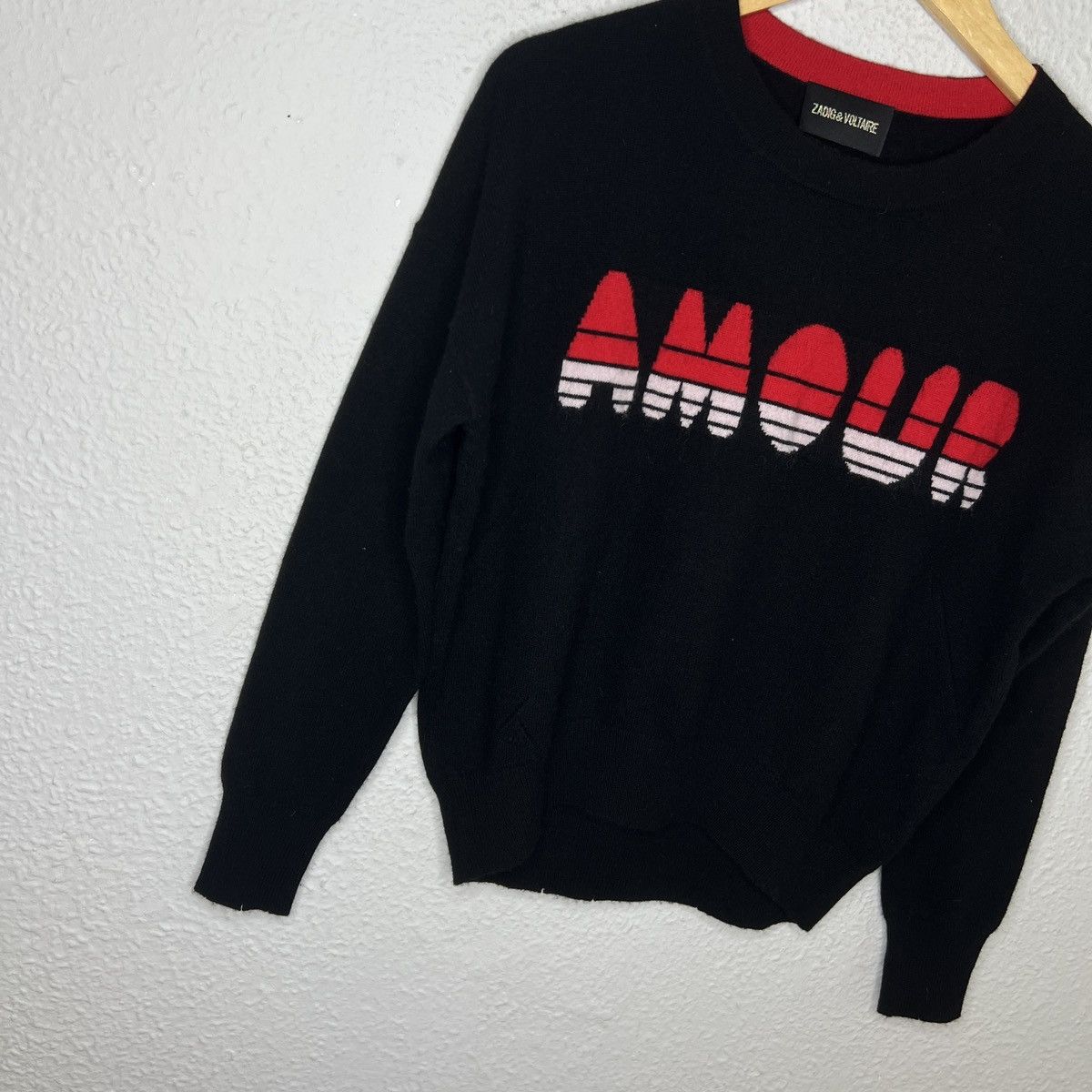 Designer × Japanese Brand × Zadig & Voltaire Zadig & Voltaire Cashmere Amour Black Pullover Sweater S Size S / US 4 / IT 40 - 2 Thumbnail