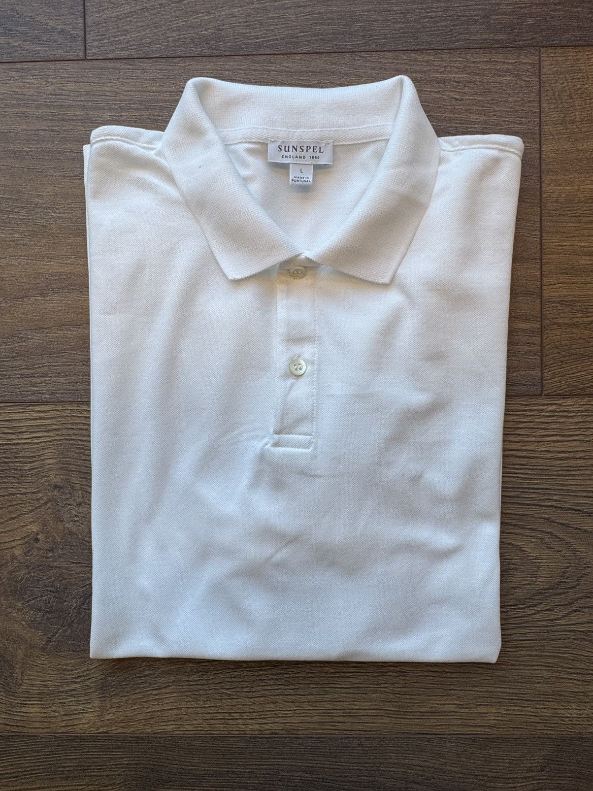 Sunspel Sunspel White Piqué Polo - Size L Size US L / EU 52-54 / 3 - 1 Thumbnail