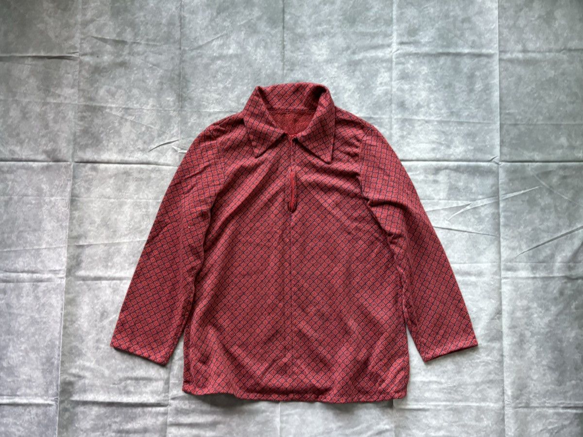 Handmade × Vintage 1970s Vintage Half Zip Longsleeve Pullover Rugby Polo Disco Size US XS / EU 42 / 0 - 11 Thumbnail