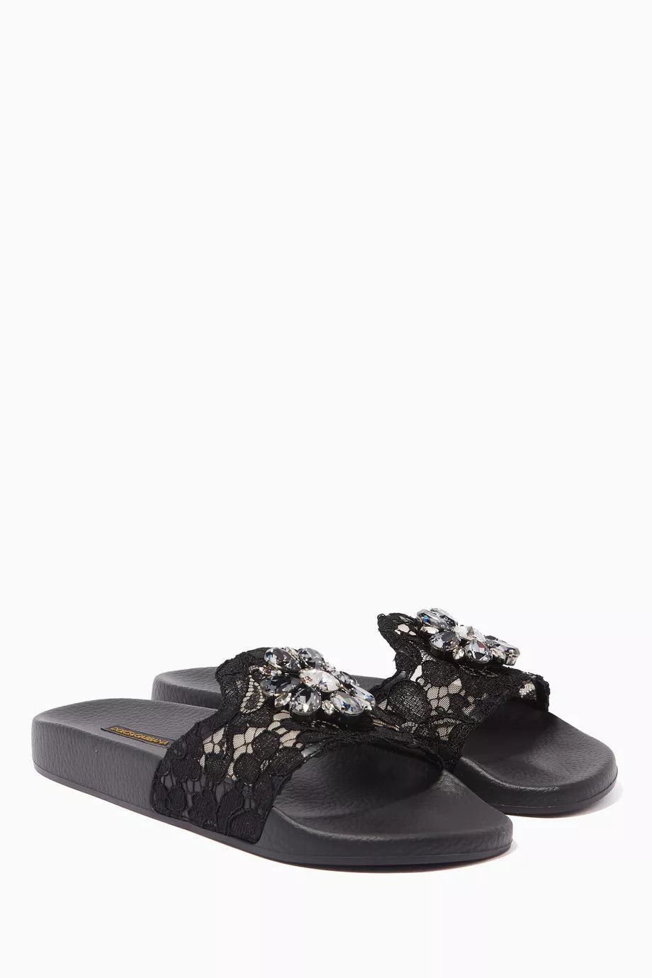 Dolce & Gabbana o1y0925 Slippers in Black Size US 4 / IT 34 - 1 Thumbnail
