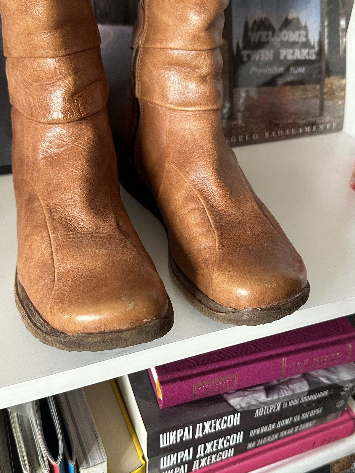 Seditionaries × Vintage Vintage Leather Patchwork Square Toe 60s Boots Size US 8 / IT 38 - 6 Thumbnail