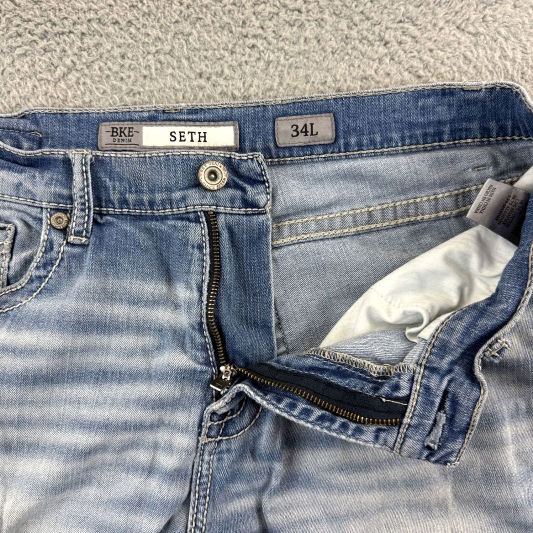 Vintage BKE Buckle Jeans Mens 34x33 Denim Blue Regular Bootcut 5-Pocket Zip Button 90s Cowboy Western Vintage No Size US 34 / EU 50 - 4 Thumbnail