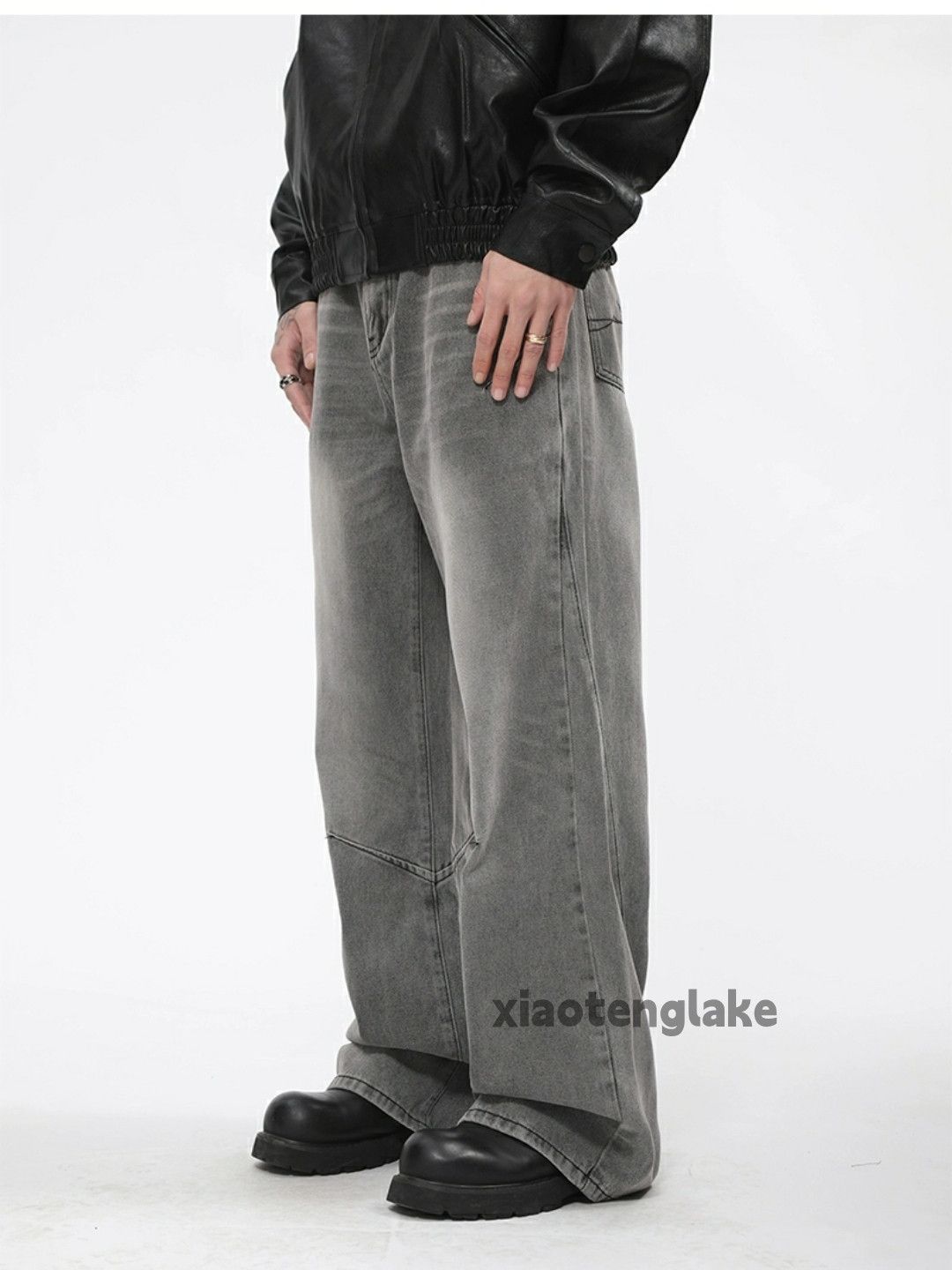 Jean × Vintage washed faded cleanfit yuppie y2k loose baggy jeans Size US 30 / EU 46 - 3 Thumbnail