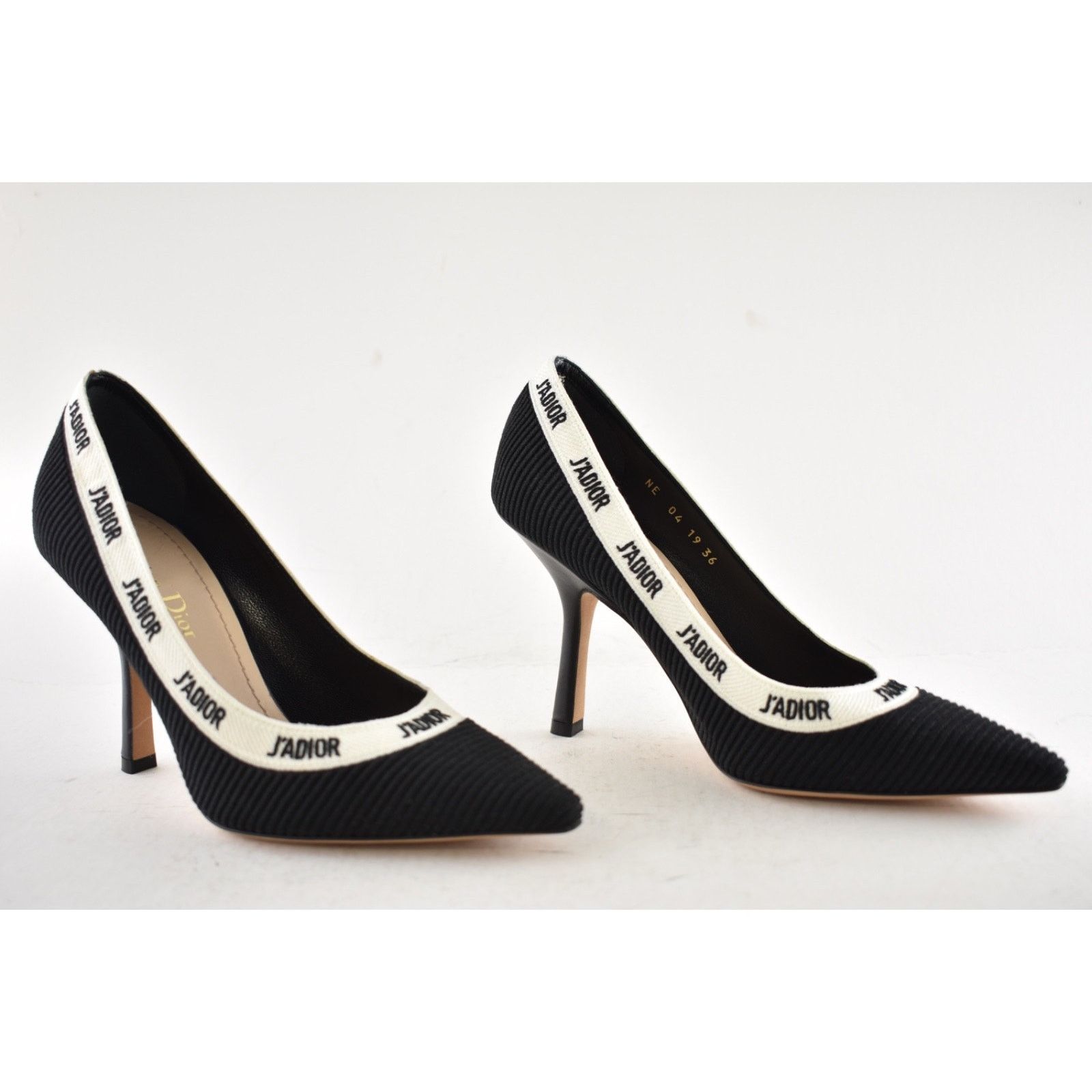 Dior Dior J'adior Jadior Black White Ribbon Logo Embroidered Size US 6 / IT 36 - 4 Thumbnail