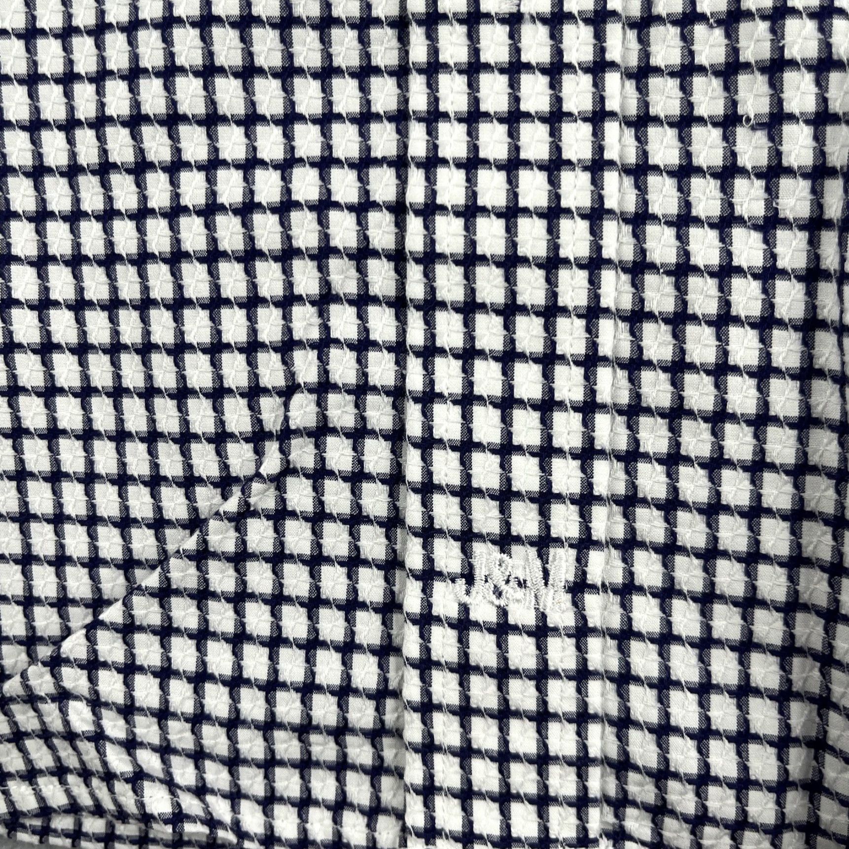 Johnston & Murphy Johnston & Murphy Shirt 2XL White Navy Check Button-Up Long Sleeve Men Size US XXL / EU 58 / 5 - 3 Thumbnail