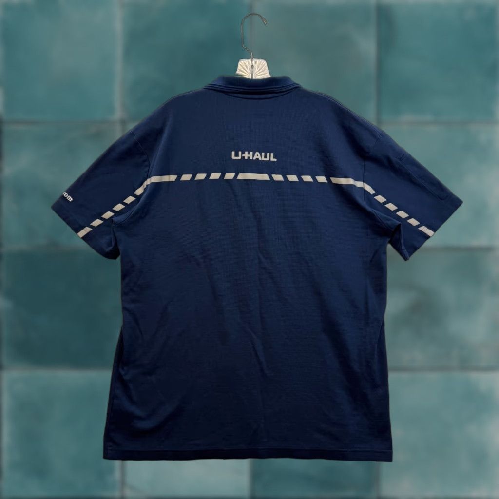 Vintage U-Haul Polo Shirt Navy Blue Reflective Work Uniform Mens Large XL Shirt Size US L / EU 52-54 / 3 - 1 Thumbnail