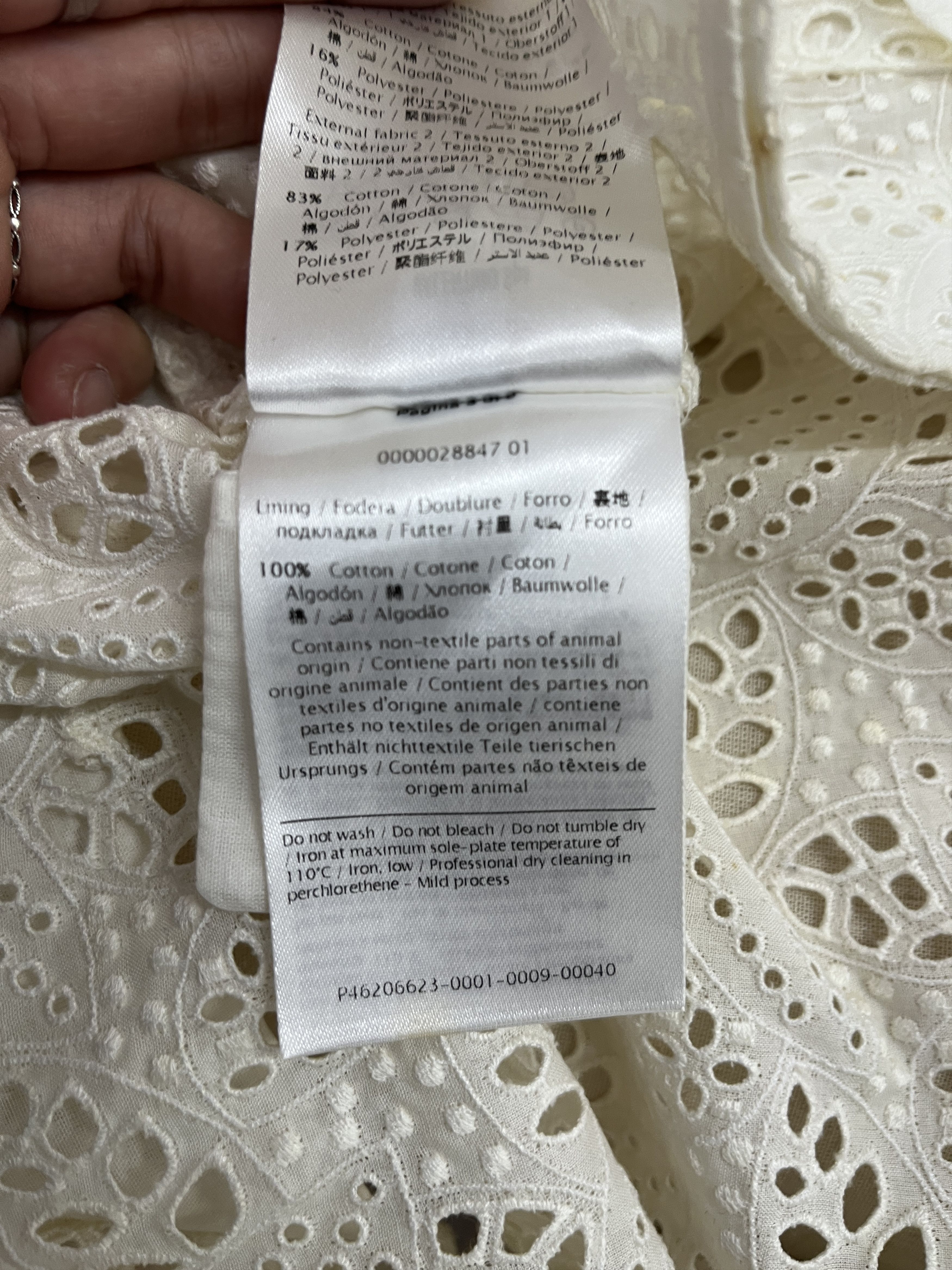 Valentino Valentino White Cotton Embroidered Lace Eyelet Jumpsuit Size XS / US 0-2 / IT 36-38 - 11 Thumbnail