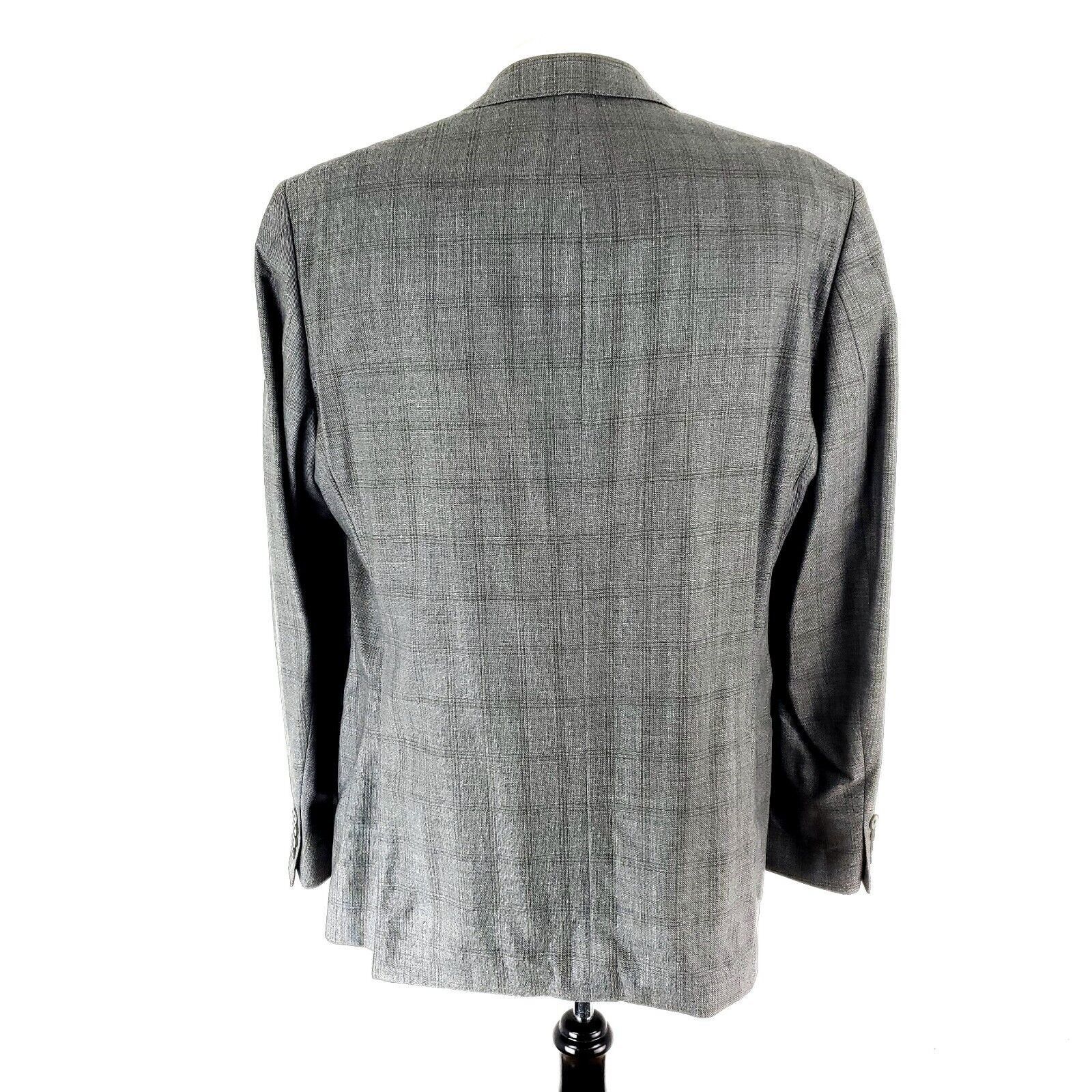 Calvin Klein Calvin Klein Wool Silk 2 Button Blazer 42R Gray Brown Sharks Size 42R - 5 Thumbnail