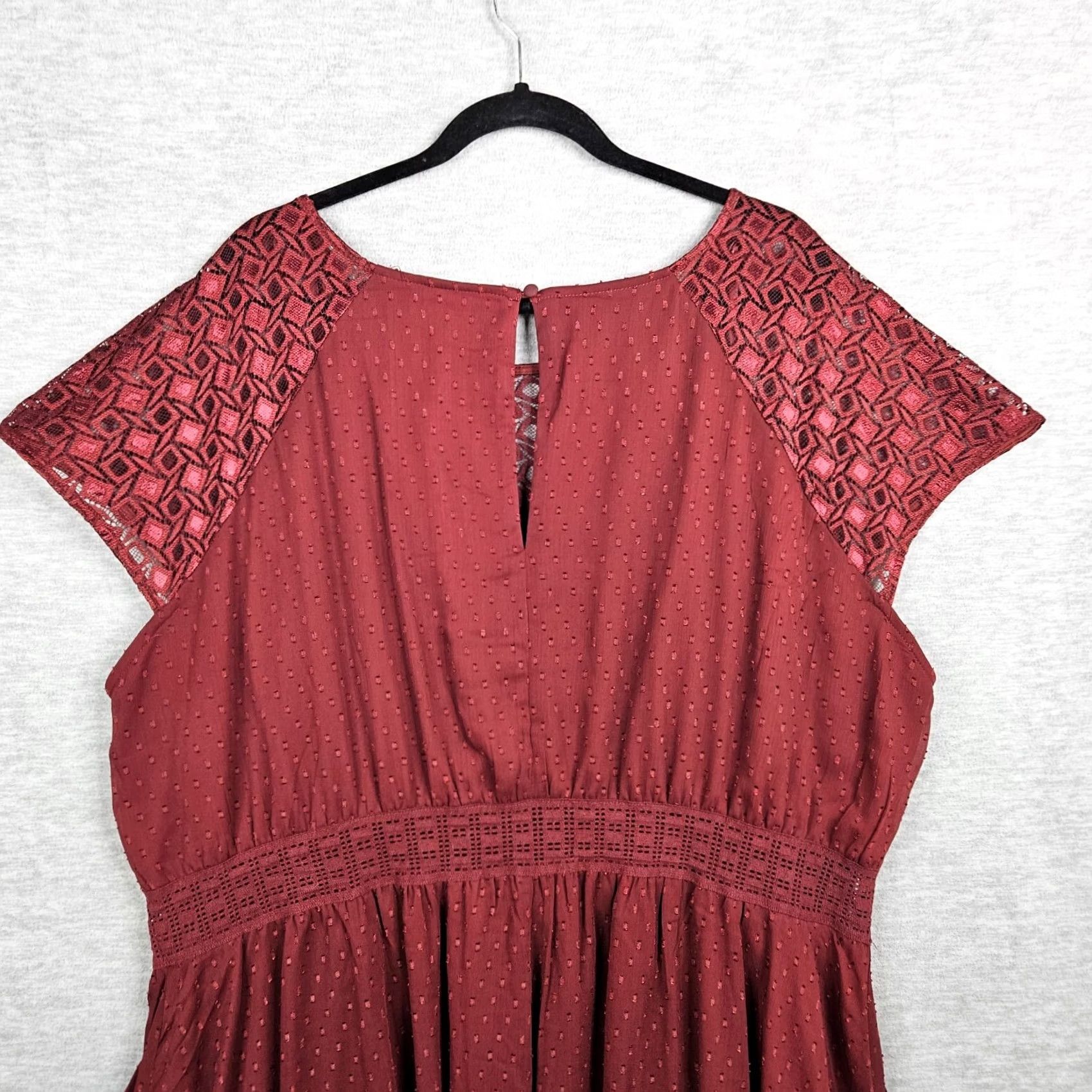 Torrid Torrid Red Mini Dress Lace Crochet Pockets Plus Size 3 Women’s Skater Dress Children No Vintage Size XS / US 0-2 / IT 36-38 - 5 Thumbnail