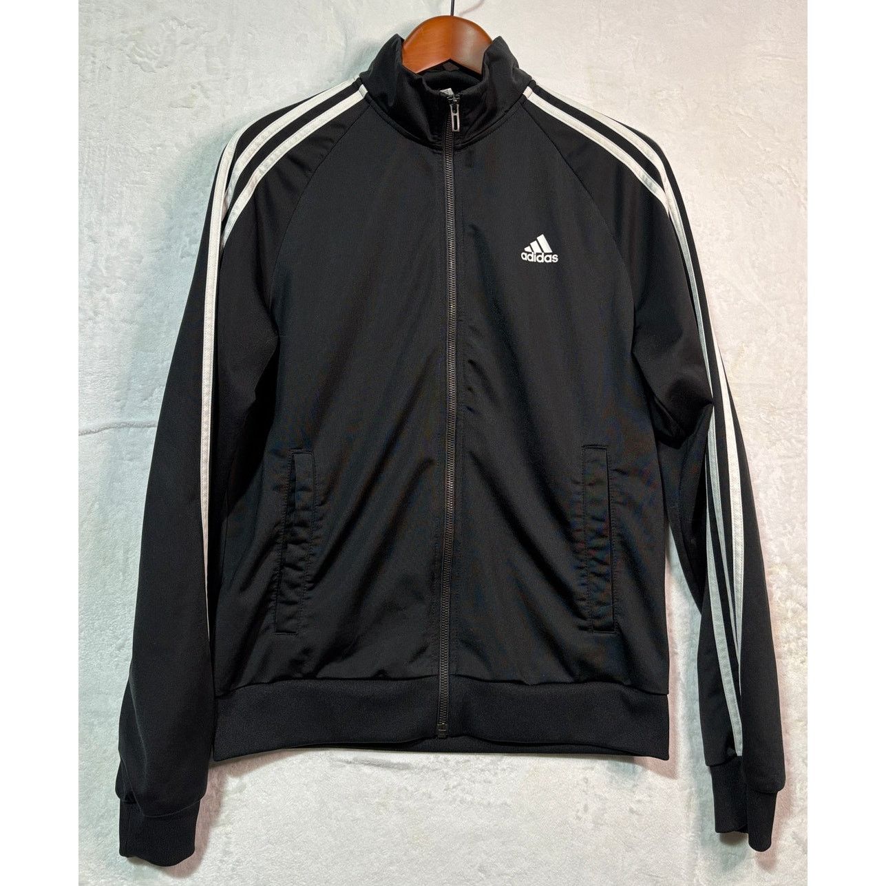 Adidas Size S | ADIDAS Men's Blck 3-Stripe Jersey Knit Track Jacket Size US S / EU 44-46 / 1 - 1 Thumbnail