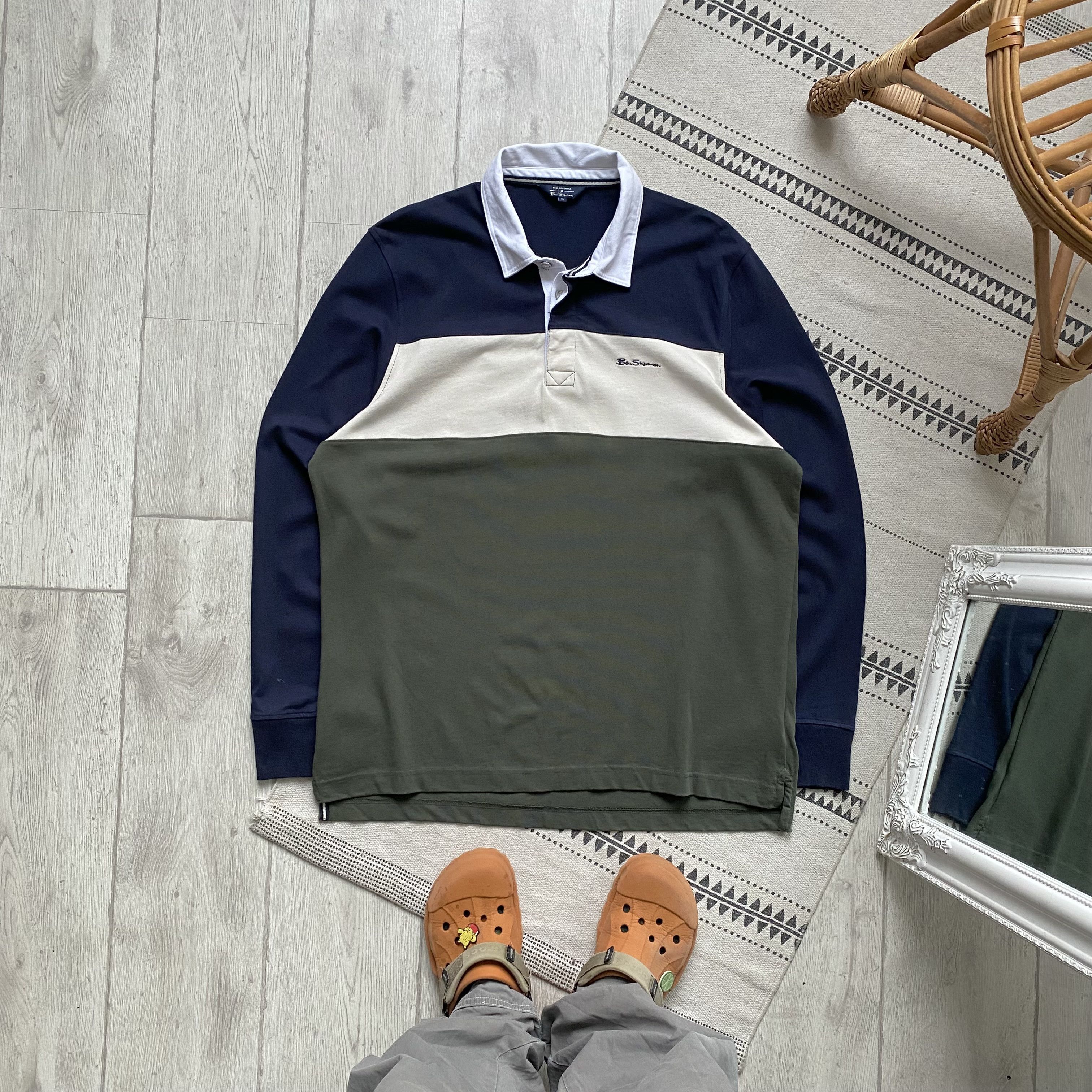 Polo Ralph Lauren Vintage Designer Ben Sherman Polo Rugby shirt Longsleeve Size US XL / EU 56 / 4 - 1 Thumbnail